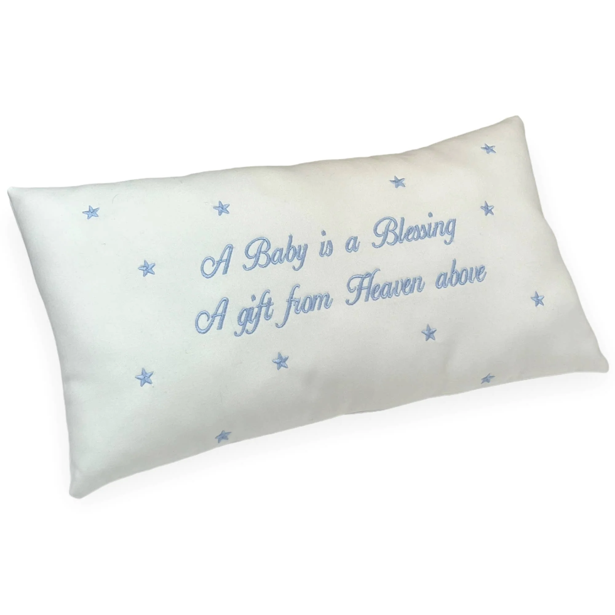 Marcela Baby is a Blessing Pillow: Beige - Image 3