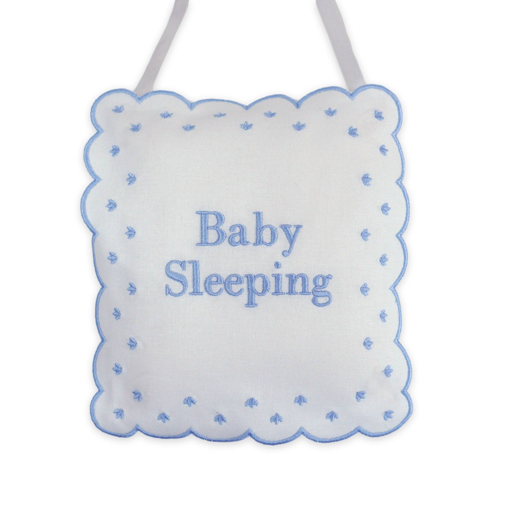 Marcela Linen Baby Sleeping Sign Pillow: Beige - Image 4