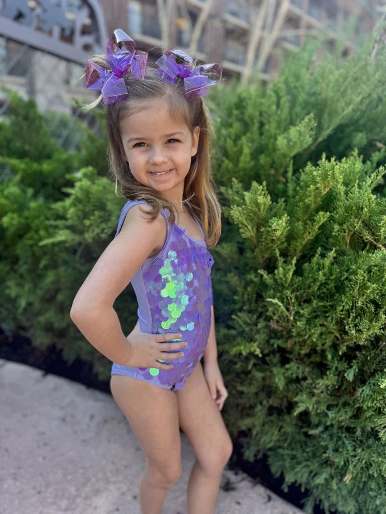 Medium WeeSplash Colored Swim Bow with Plain Wrap - Image 3