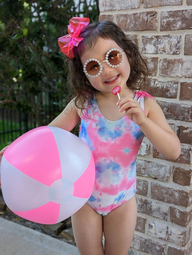 Medium WeeSplash Colored Swim Bow with Plain Wrap - Image 5