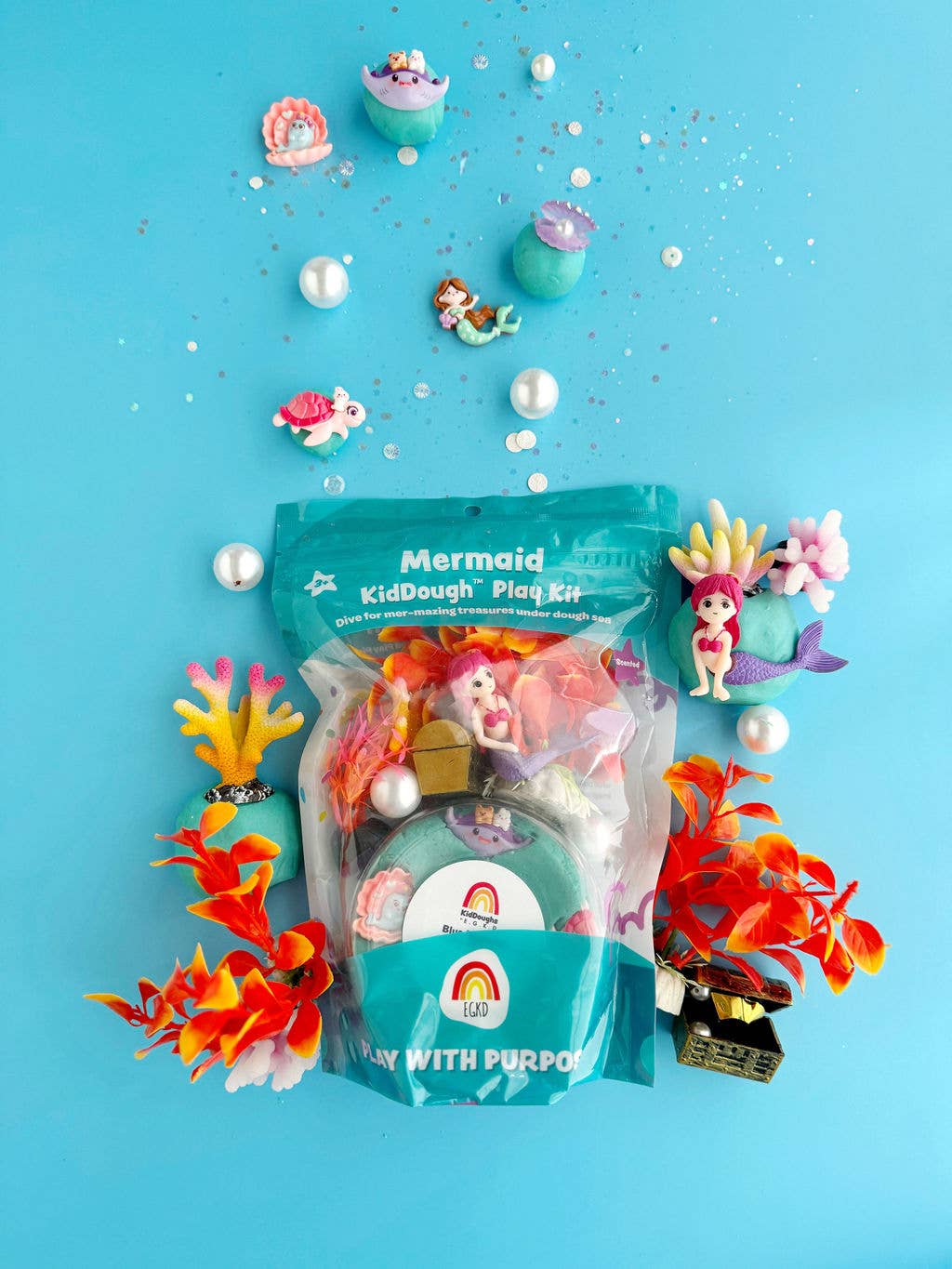 Mermaid (Blue Hawaiian) KidDough Play Kit - Image 2