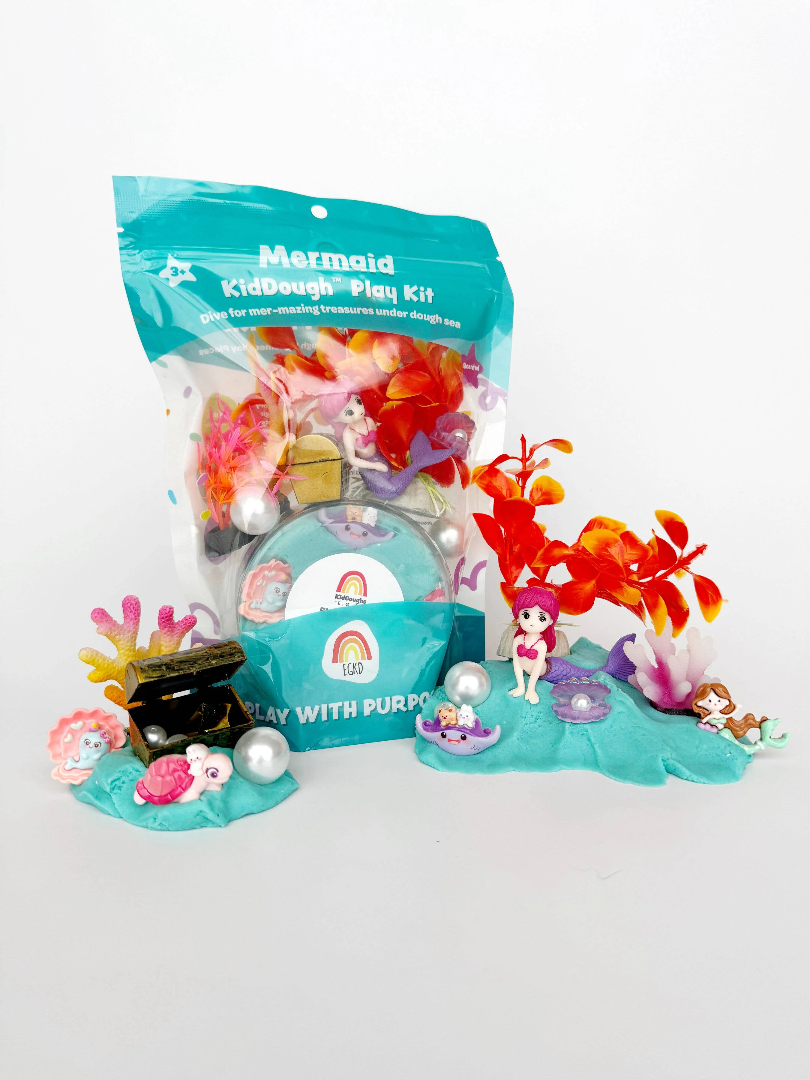 Mermaid (Blue Hawaiian) KidDough Play Kit - Image 3