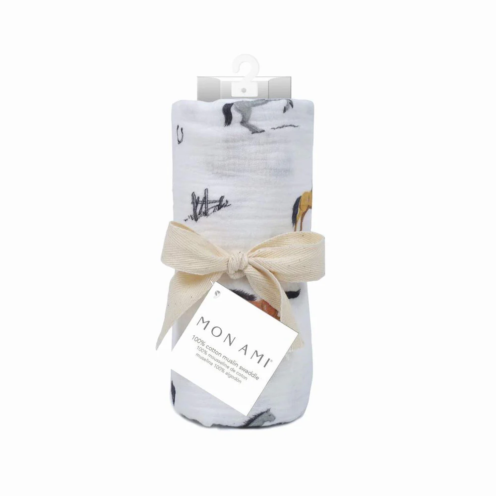 MON AMI CHANTILLY BLANKET AND RATTLE SET - Image 3