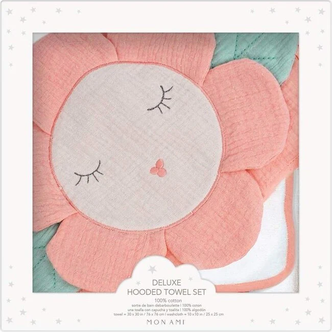 Mon Ami Petit Flower Towel And Washcloth Set - Image 2