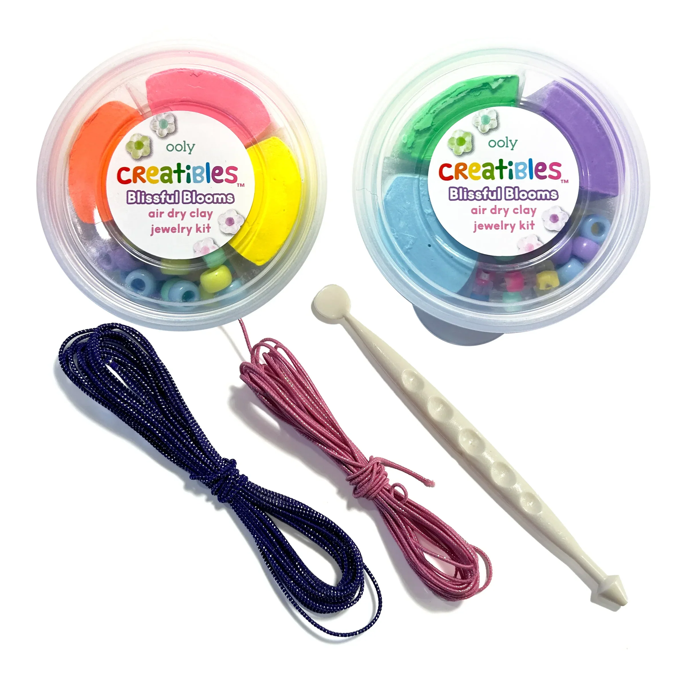 Ooly Creatibles Air Dry Clay Jewelry Kit - Blissful Blooms - Image 4