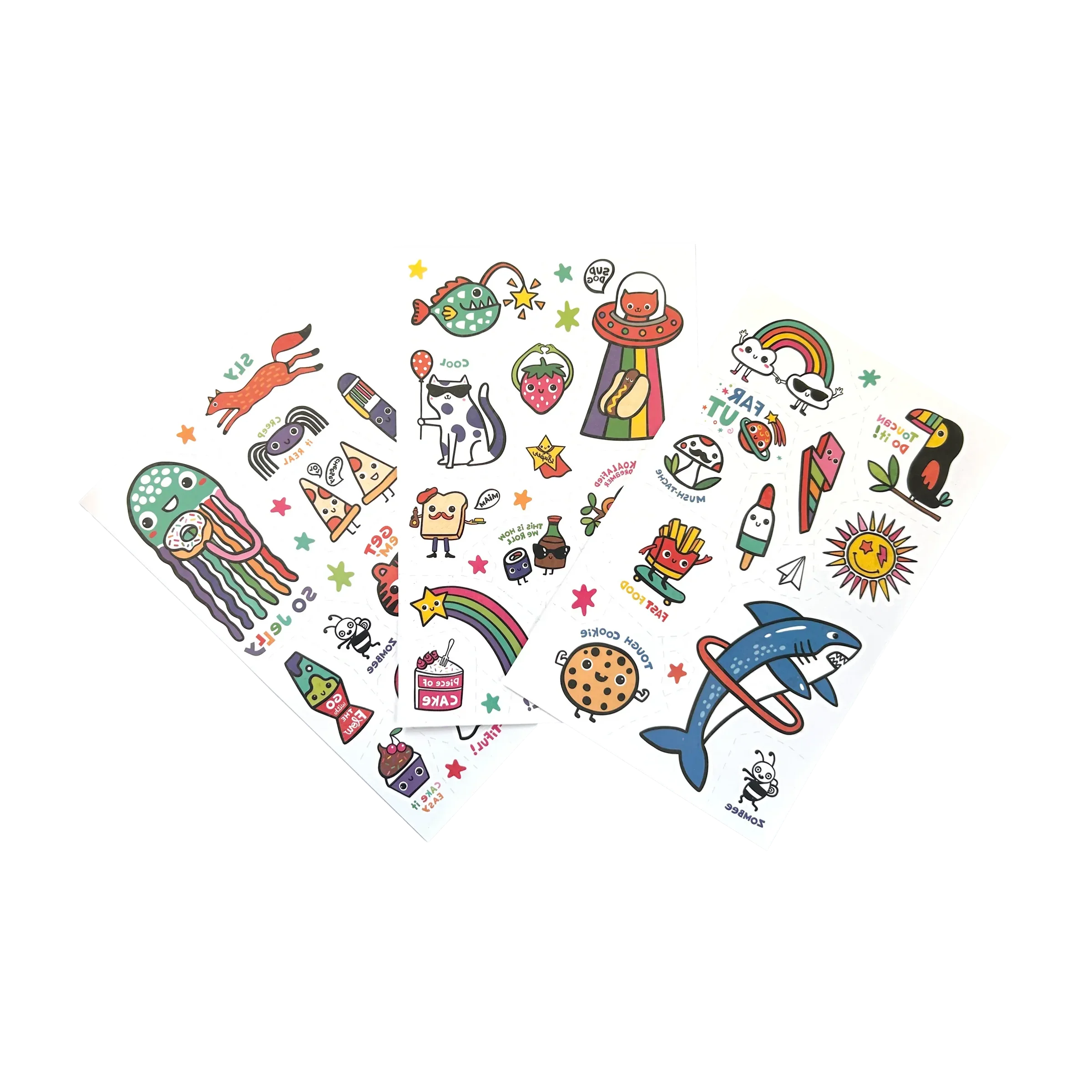 Ooly Tattoo-Palooza Glow in the Dark Temporary Tattoos - Bright & Funny - 3 Sheets - Image 3