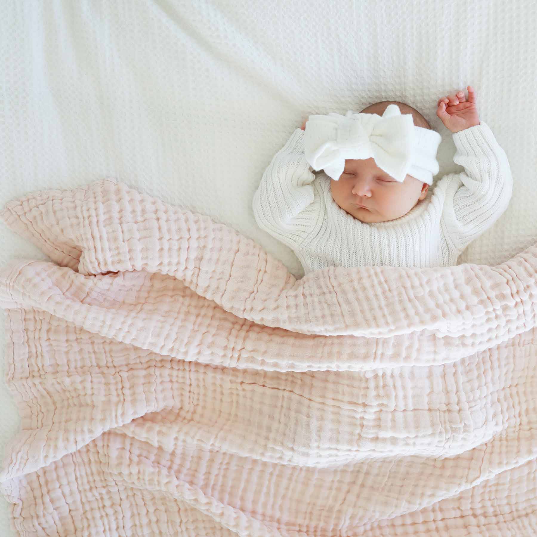Organic Cotton Gauze Swaddle Blankets: Primrose - Image 5