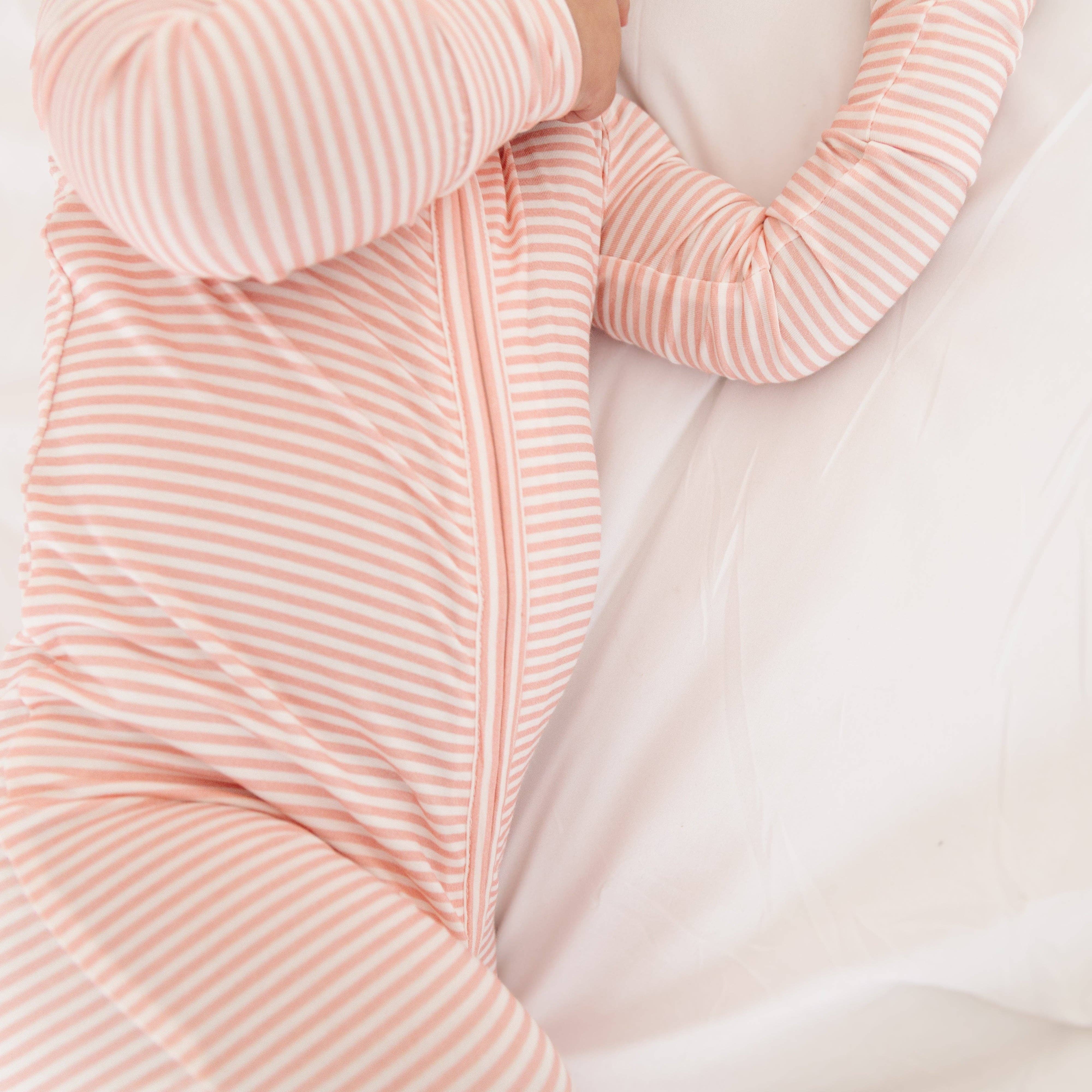 Peony Stripe Bamboo Sleeper: 3-6M - Image 4