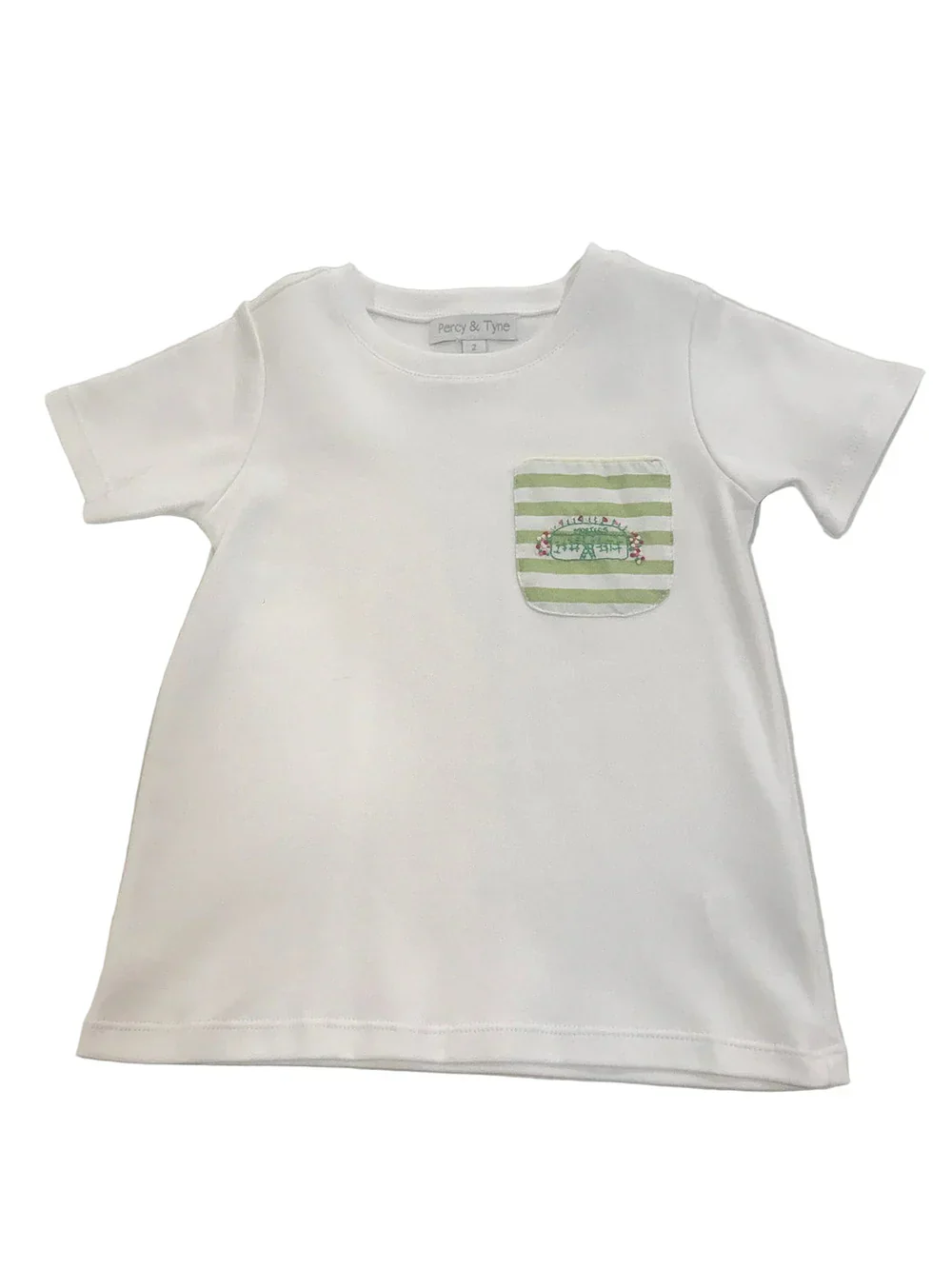 Percy & Tyne Short Sleeve Pocket Tee-Bermuda Stripe with Golf - Image 3