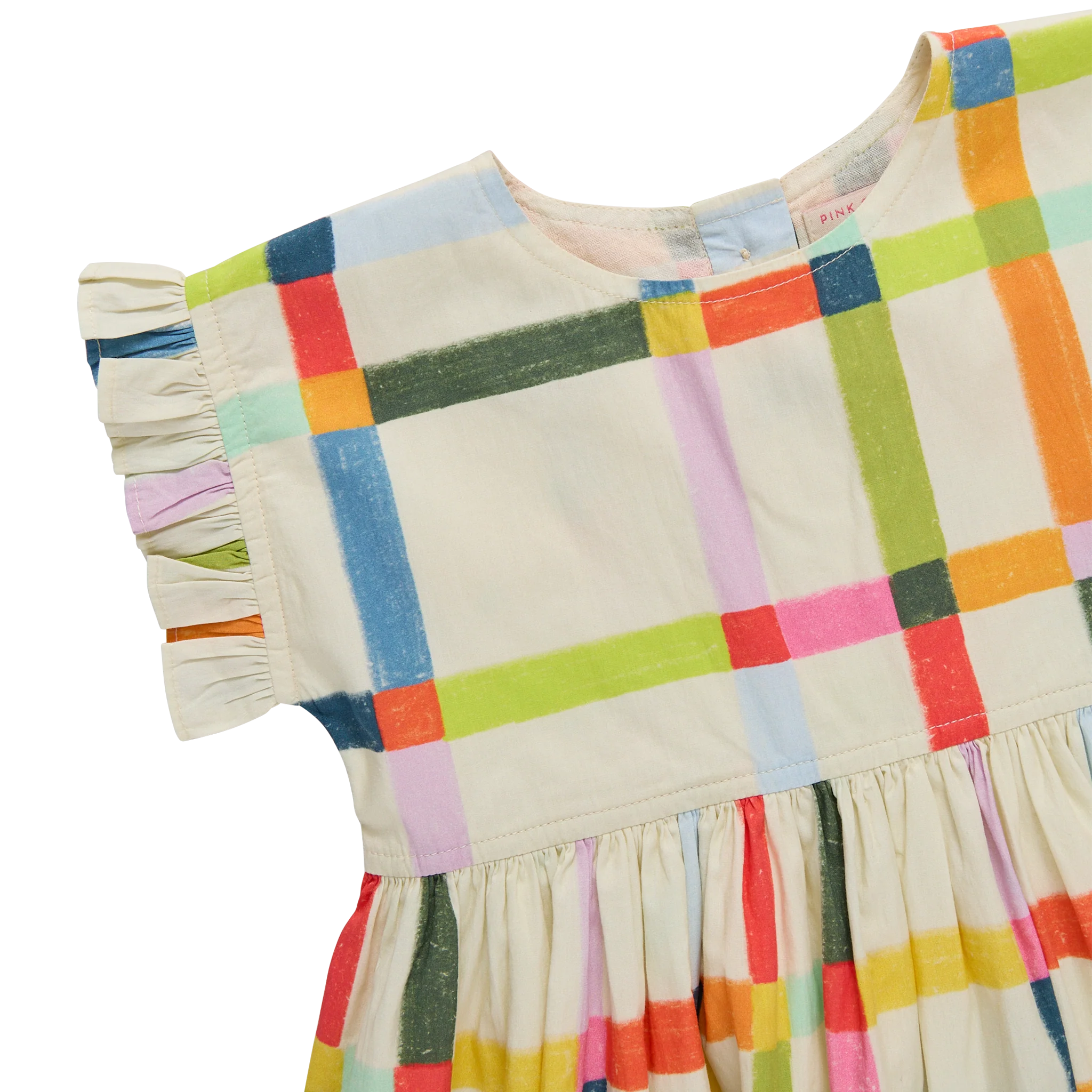 Pink Chicken - Baby Girls Adaline Dress Set - Multi Tattersall - Image 2