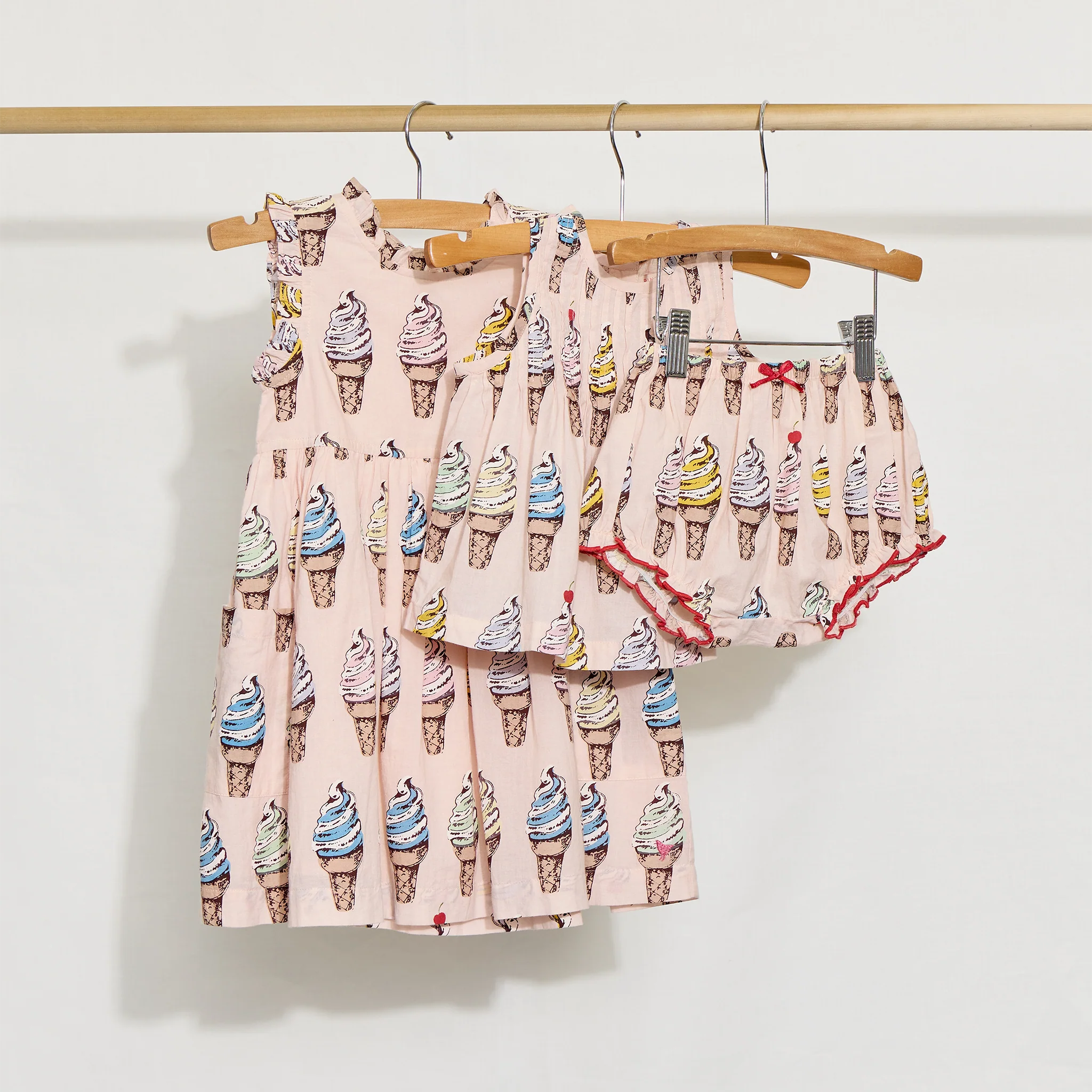 Pink Chicken - Baby Girls Jaipur 2-PC Set - Pink Soft Serve - Image 5