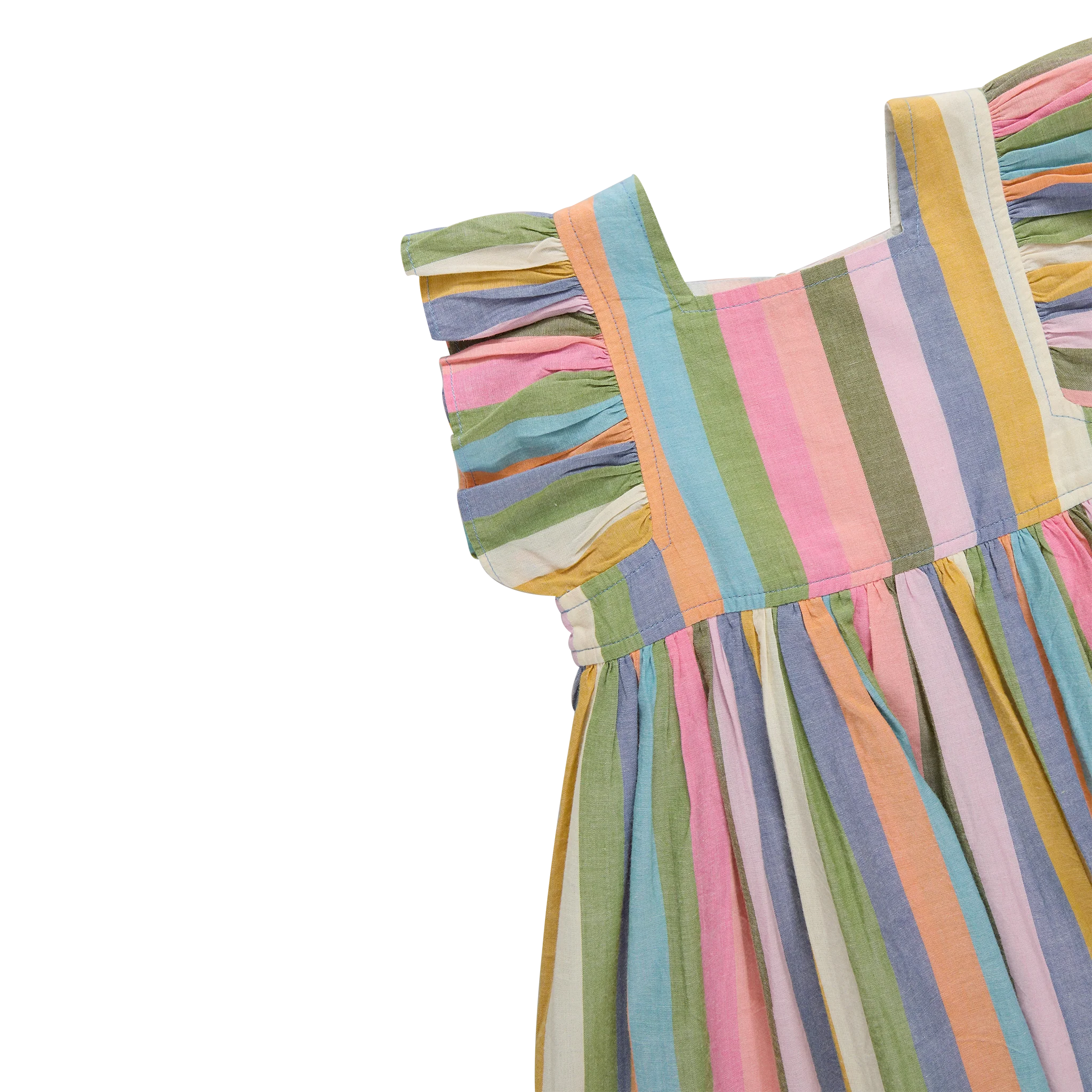 Pink Chicken - Girls Elsie Dress - Parade Stripe - Image 3