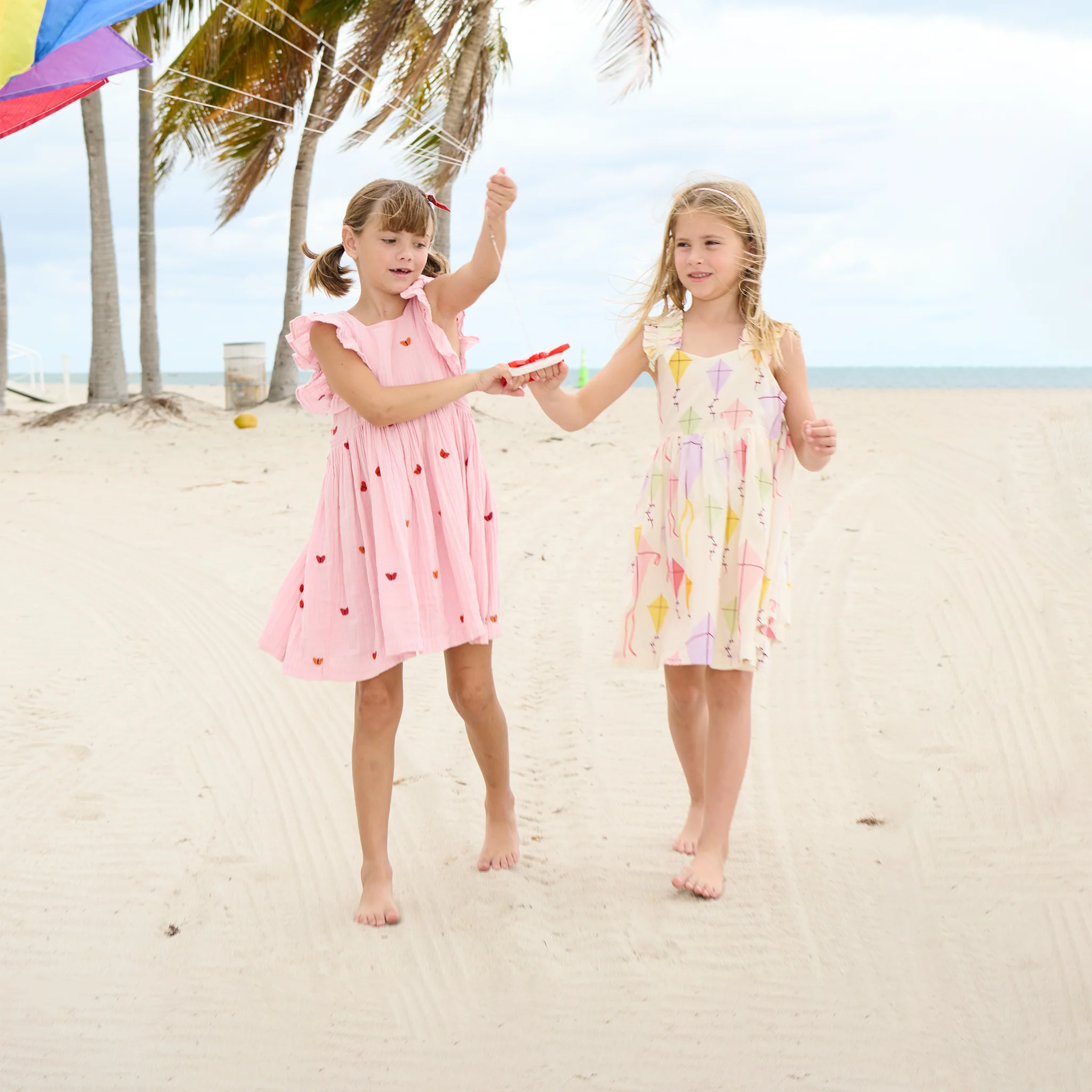 Pink Chicken - Girls Via Dress - Flying Kites - Image 5