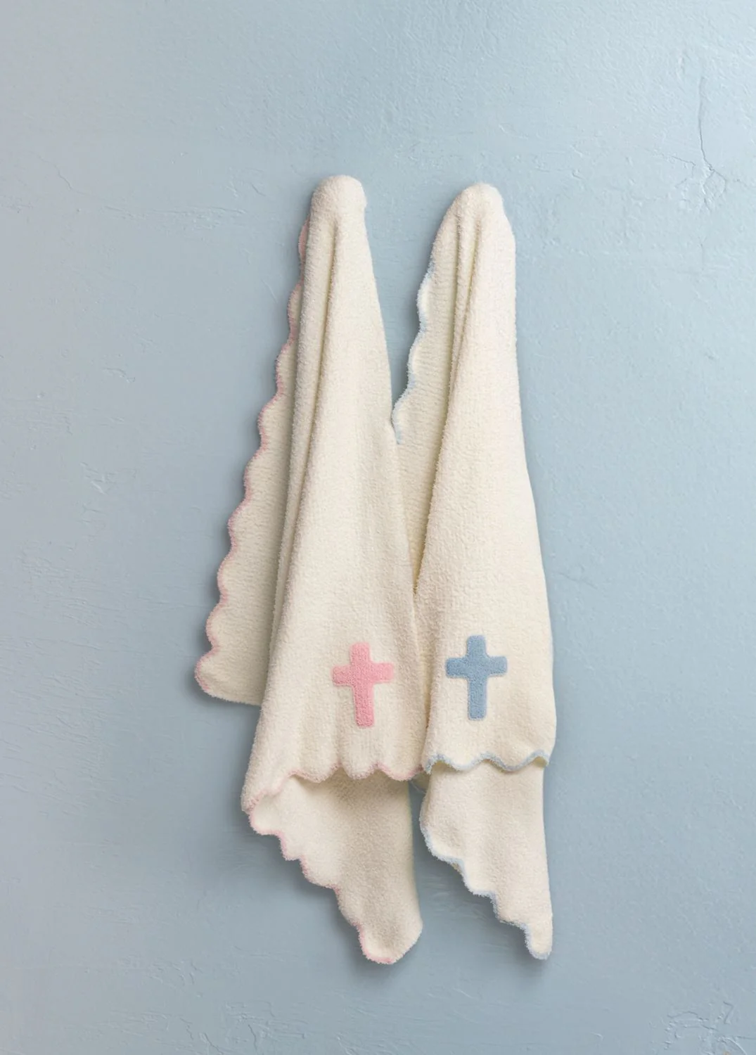Pink Cross Chenille Baby Blanket - Image 4