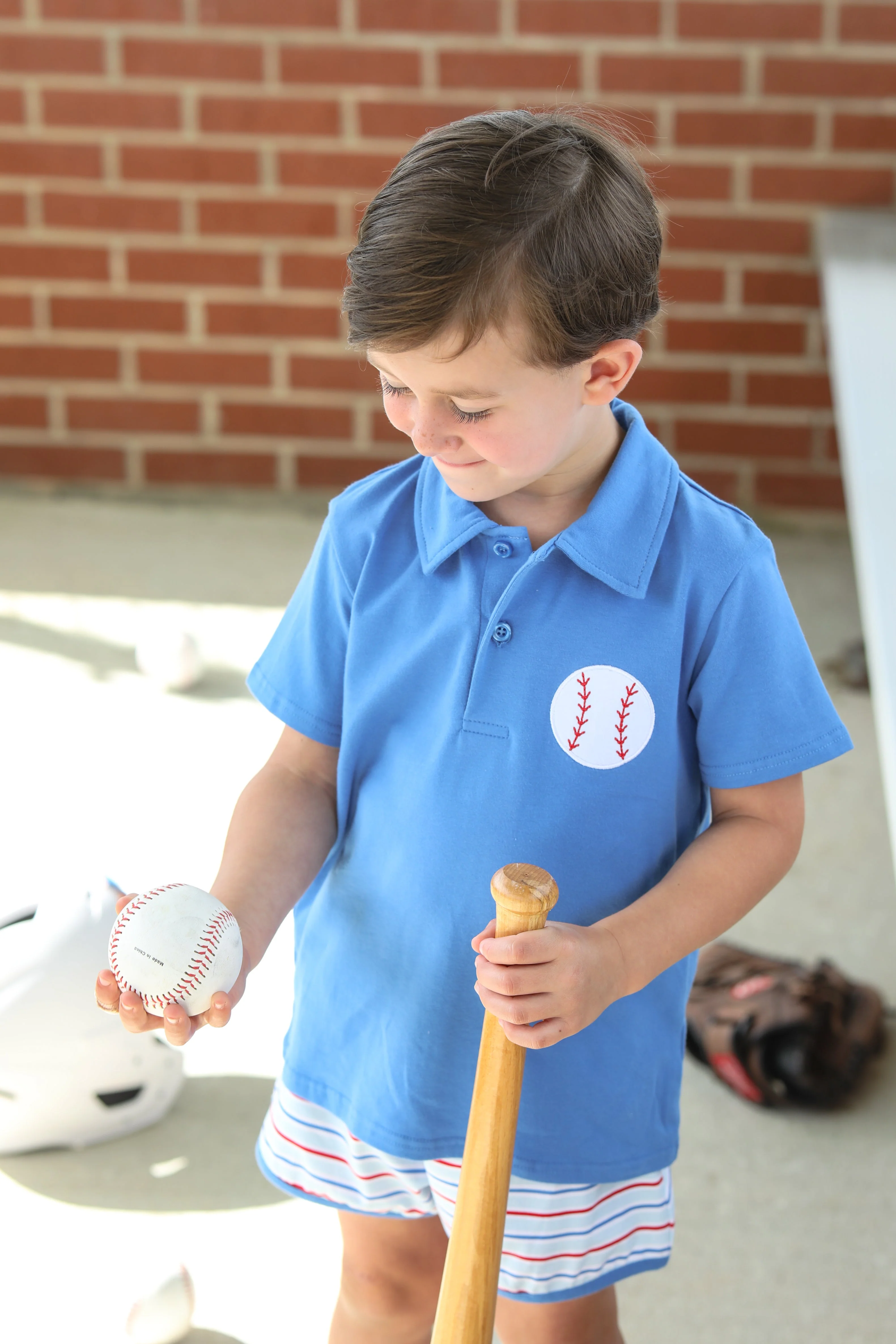 Trotter Street Kids Play Ball Polo Short Set - Image 4