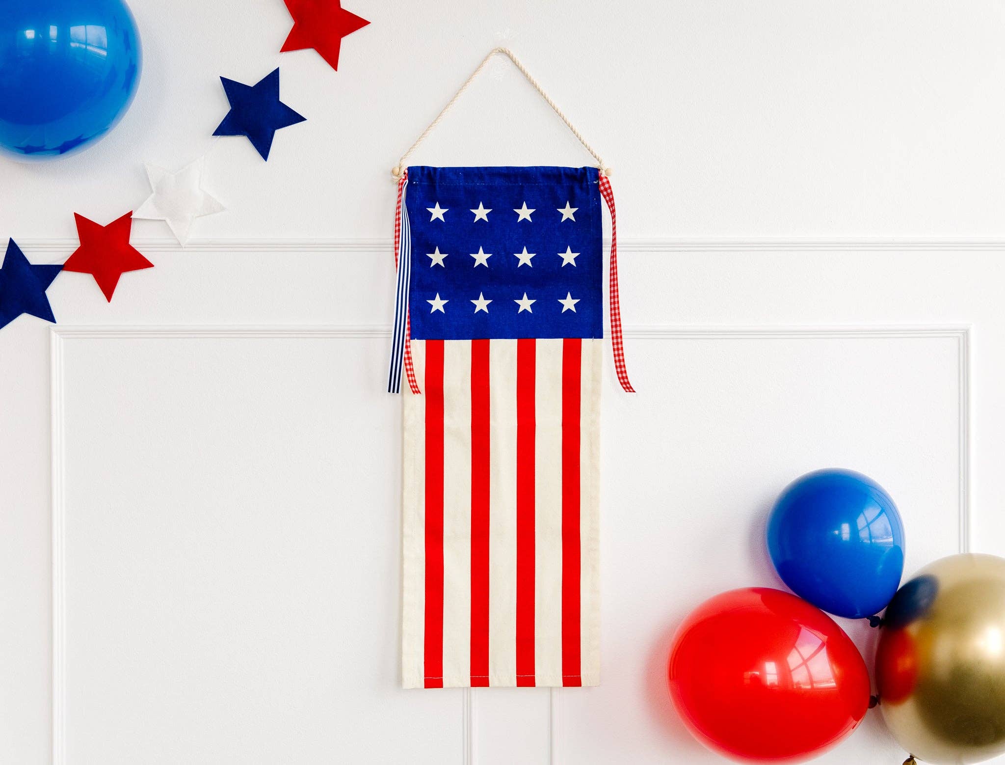 PLHB72 -  USA Flag Canvas Hanging Banner - Image 3