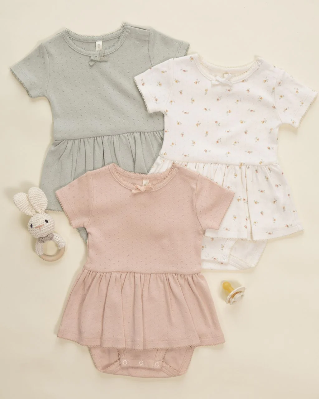 Quincy Mae Pointelle Skirted Bodysuit || Melon - Image 5