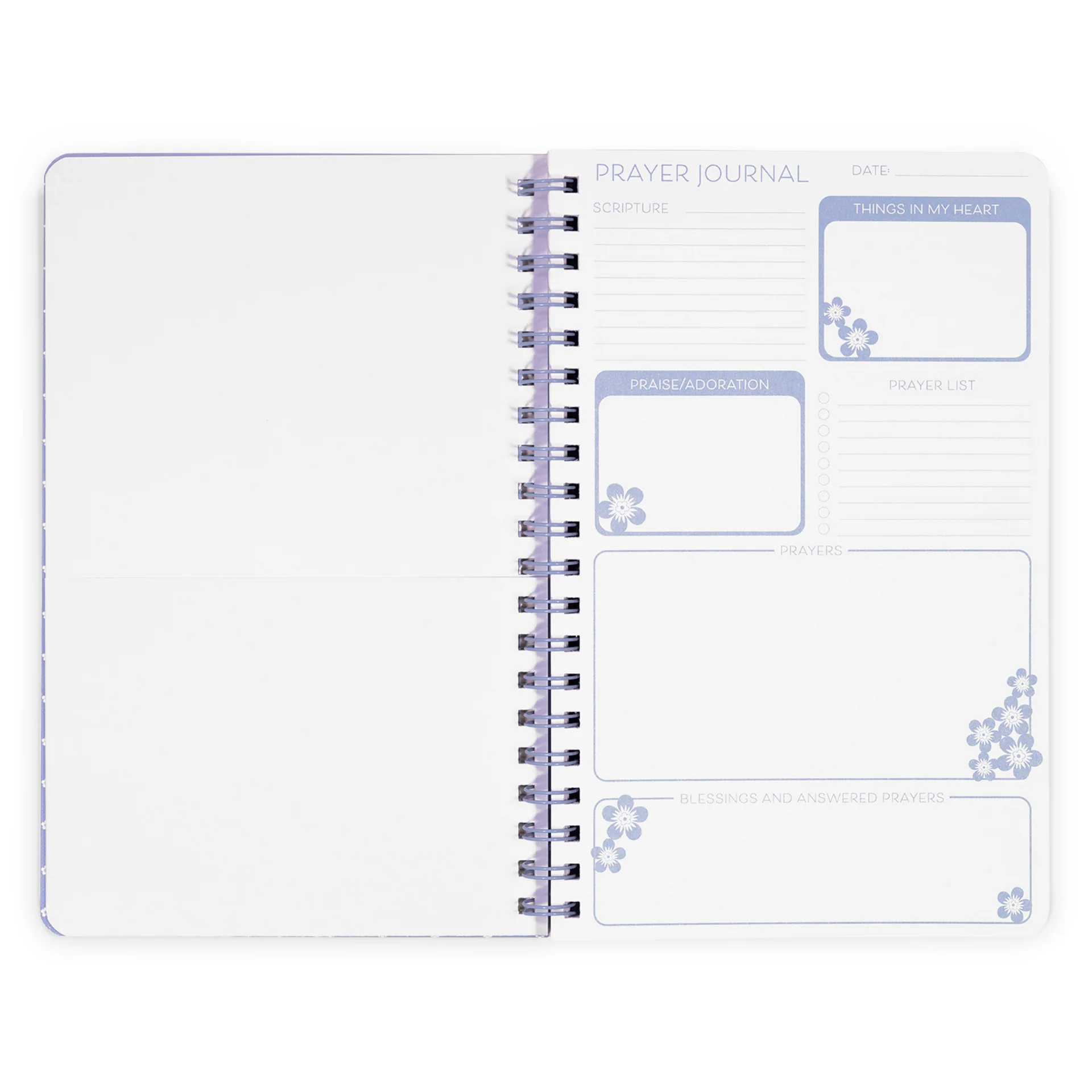 PRAYER JOURNAL, BLUE FLORAL - Image 2