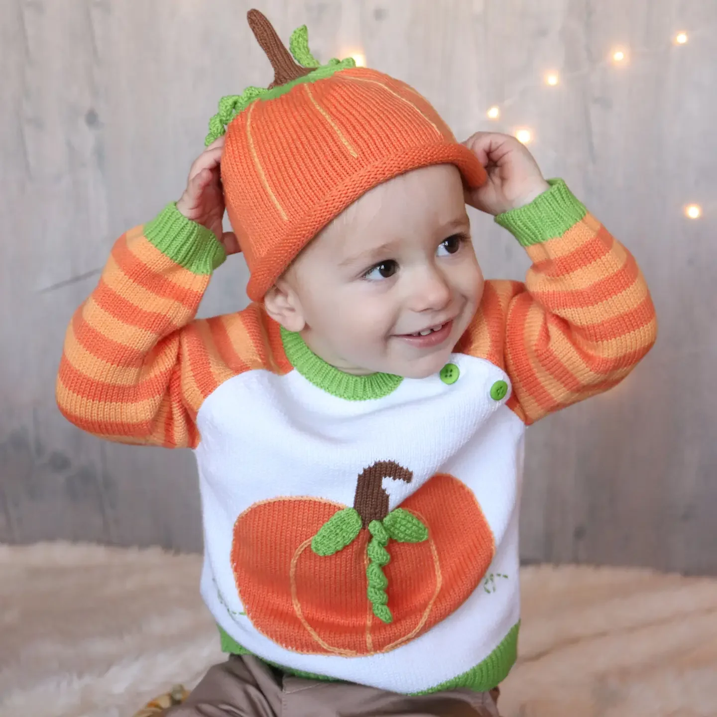Pumpkin Knit Hat - Image 4