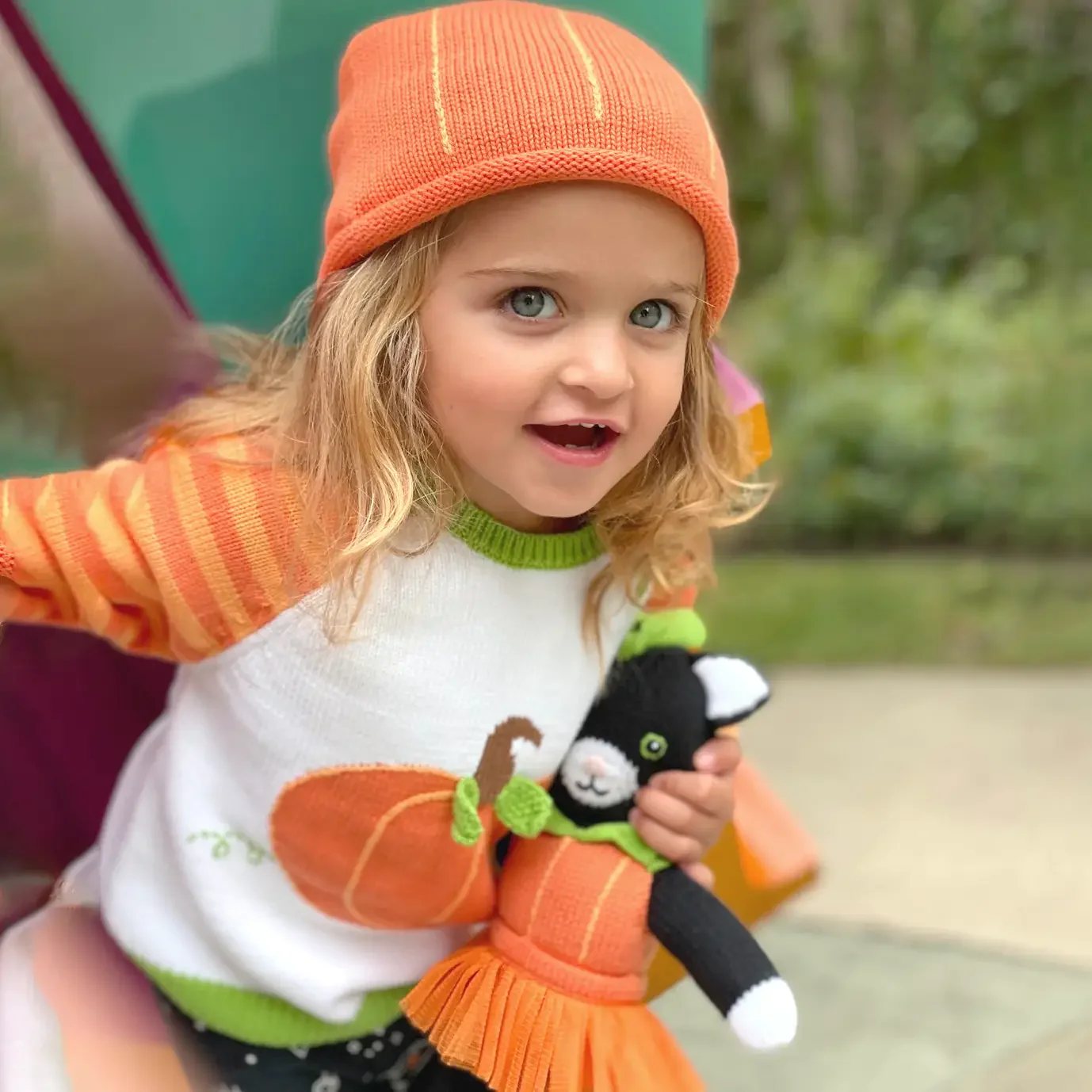 Pumpkin Knit Hat - Image 6