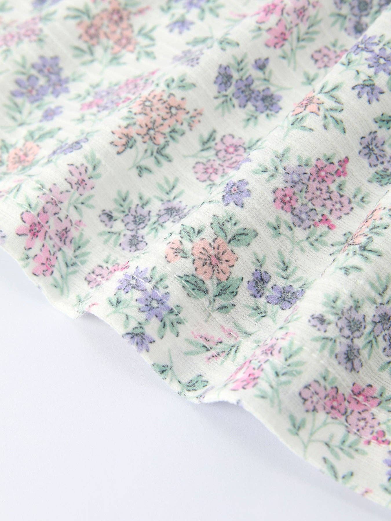 Purple Floral Smocked Embroidery Baby Girls Bloomers Set - Image 5