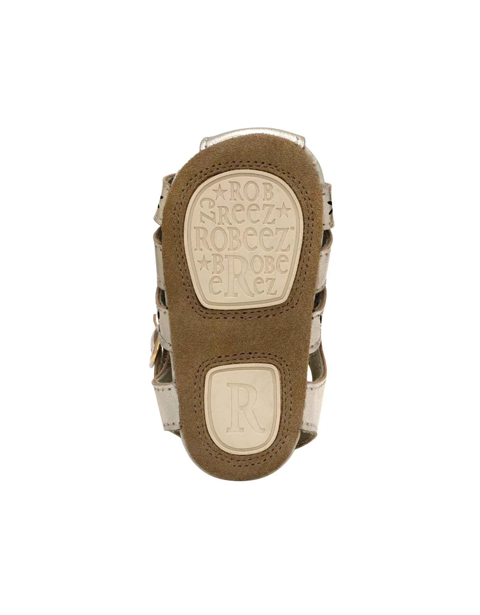 Robeez- Fleur First Kicks Sandals Gold - Image 9