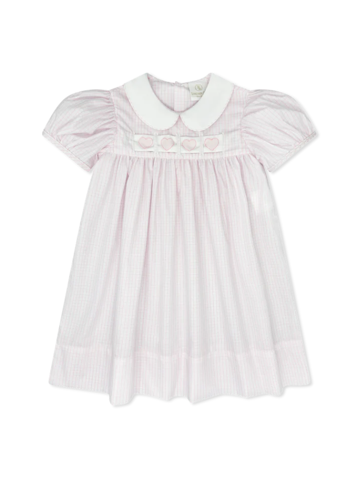 RUTH RIBBON DRESS- CLASSIC PINK WINDOWPANE - Image 3