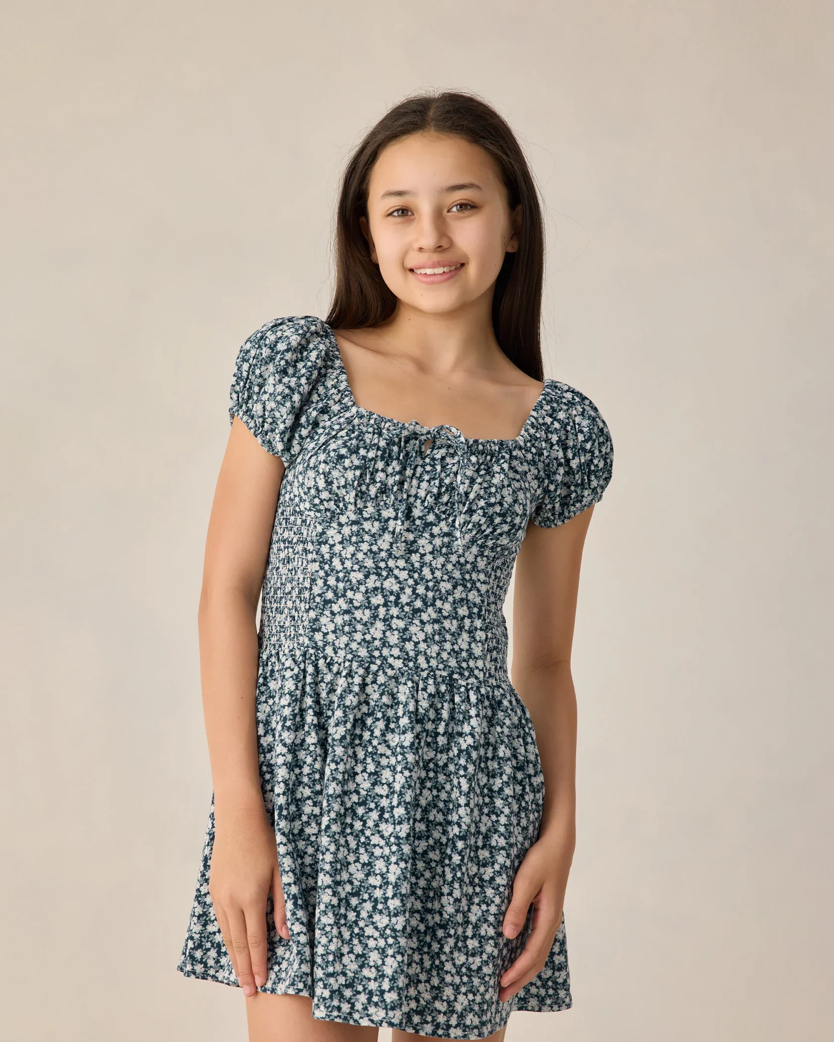 RYLEE + CRU TEEN ALEX DRESS NAVY FLORAL - Image 4