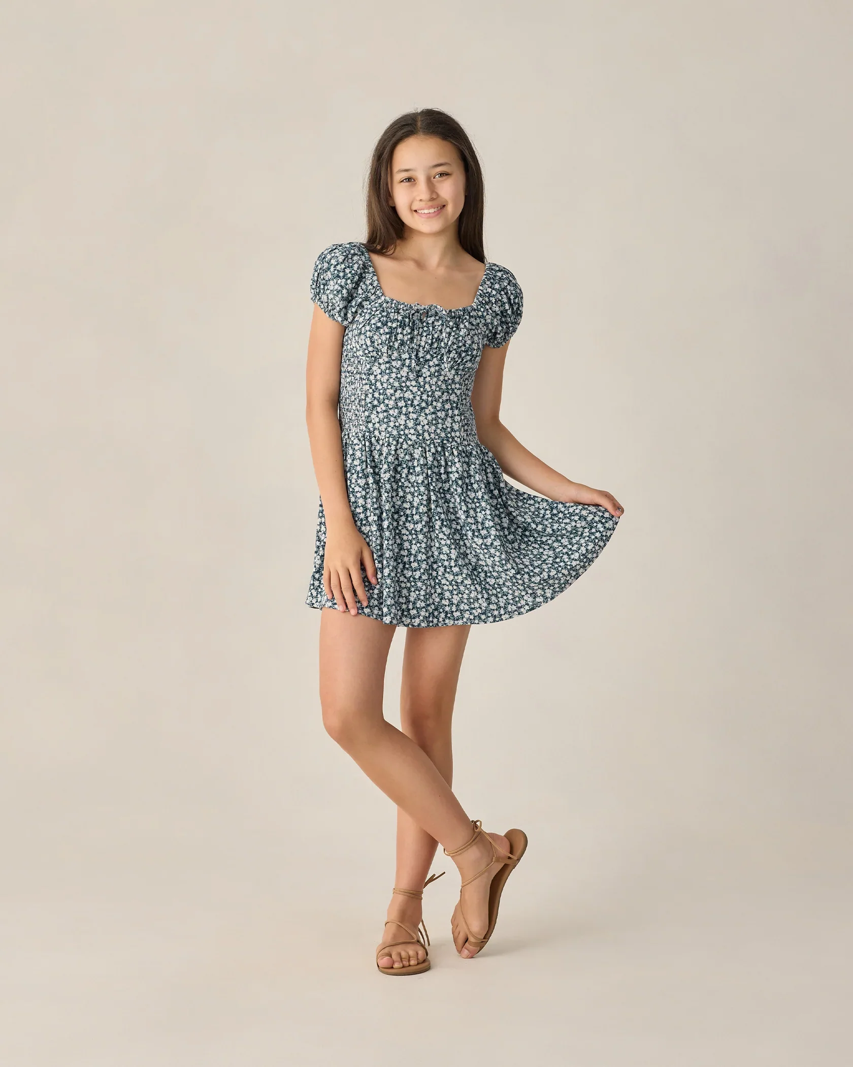 RYLEE + CRU TEEN ALEX DRESS NAVY FLORAL - Image 5