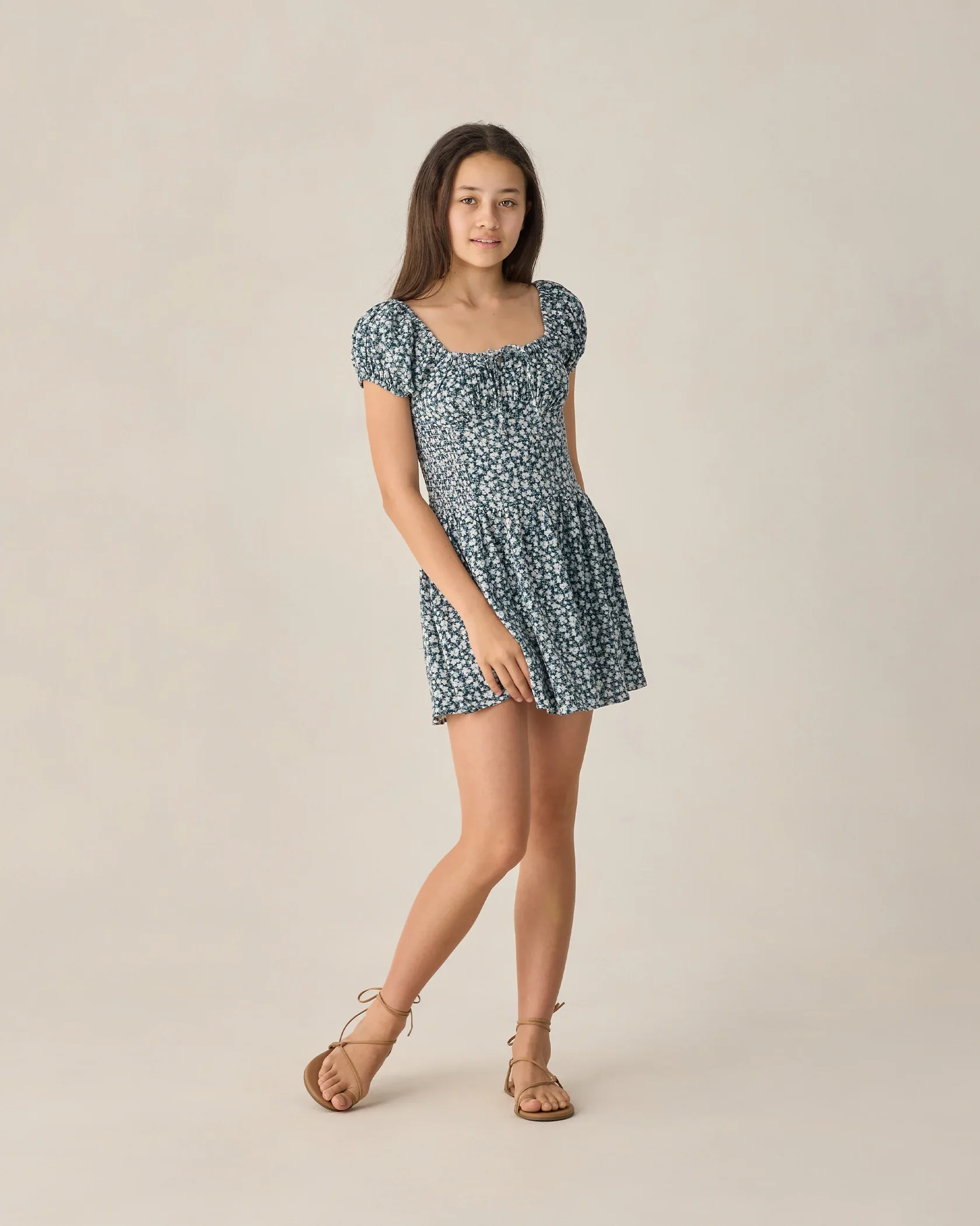 RYLEE + CRU TEEN ALEX DRESS NAVY FLORAL - Image 6