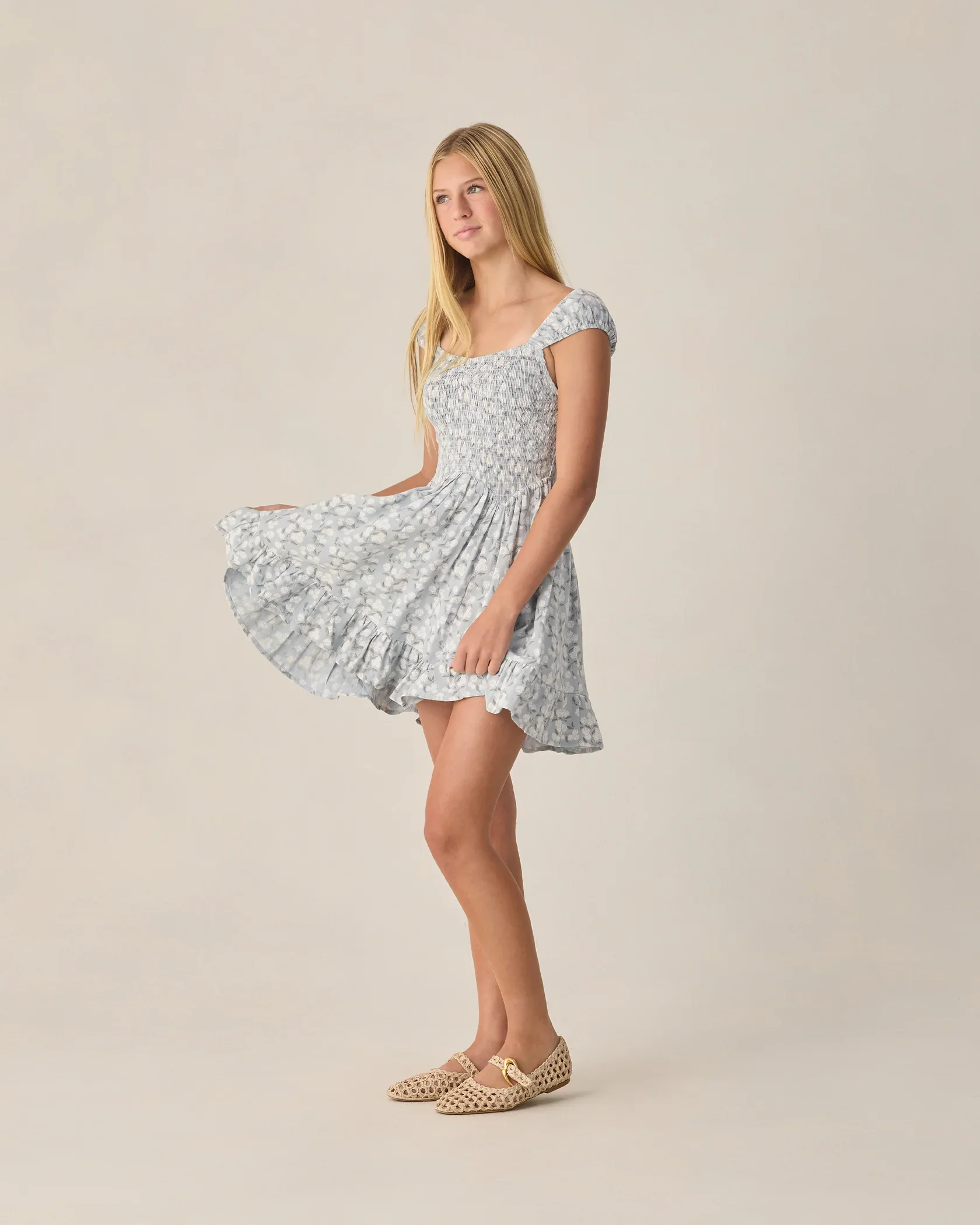 RYLEE + CRU Teen Kalina Dress Hydrangea - Image 3