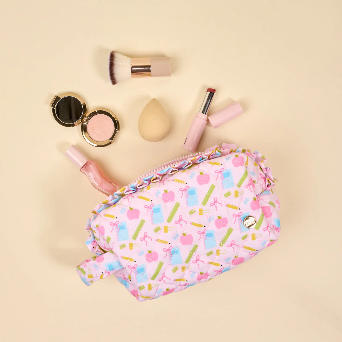 School's In Session Essentials Quilted Cosmetic Pouch - Image 3