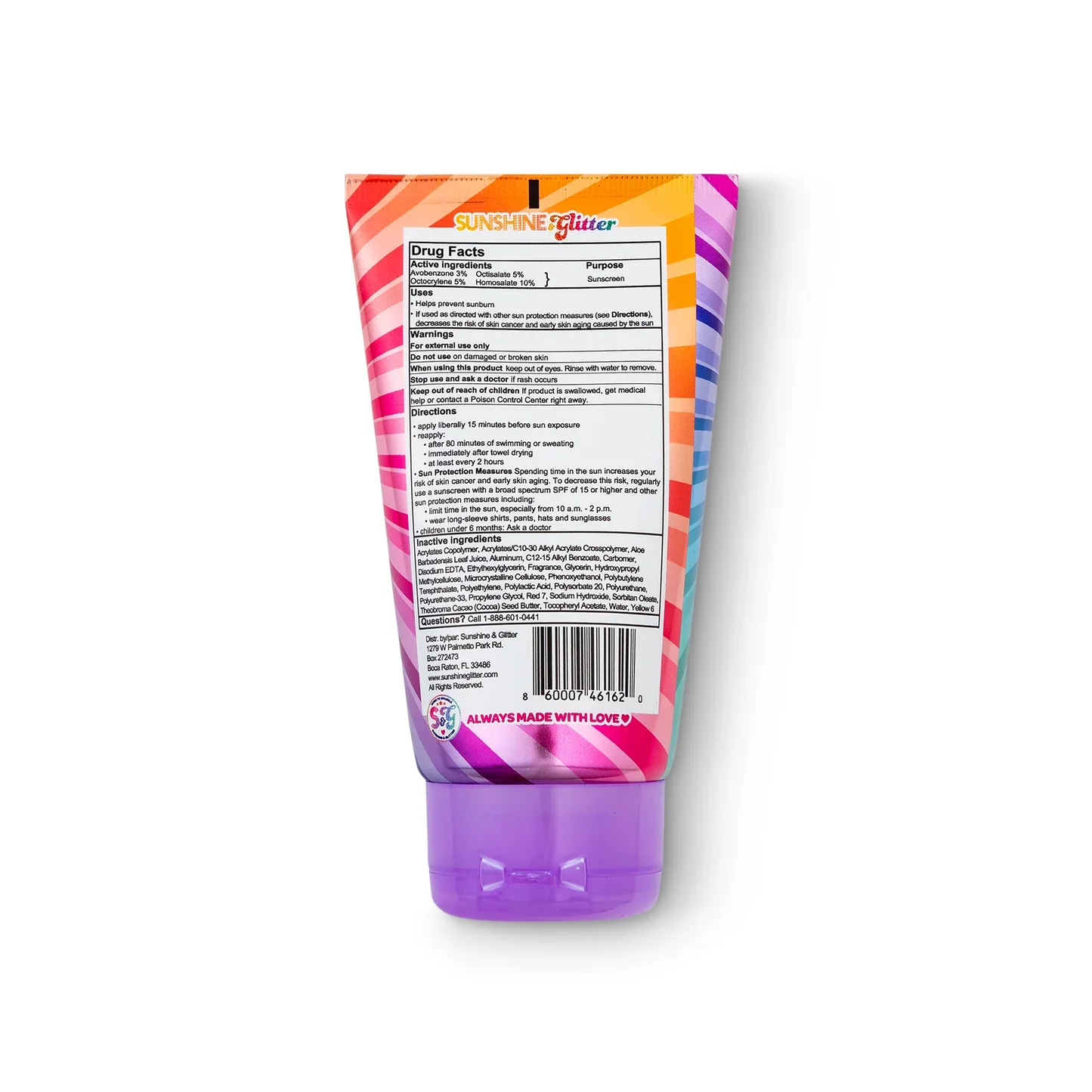 Sea Star Sparkle - Party Cake Scent - Glitter Sunscreen | Rainbow | SPF50 | 3.4 oz. - Image 7
