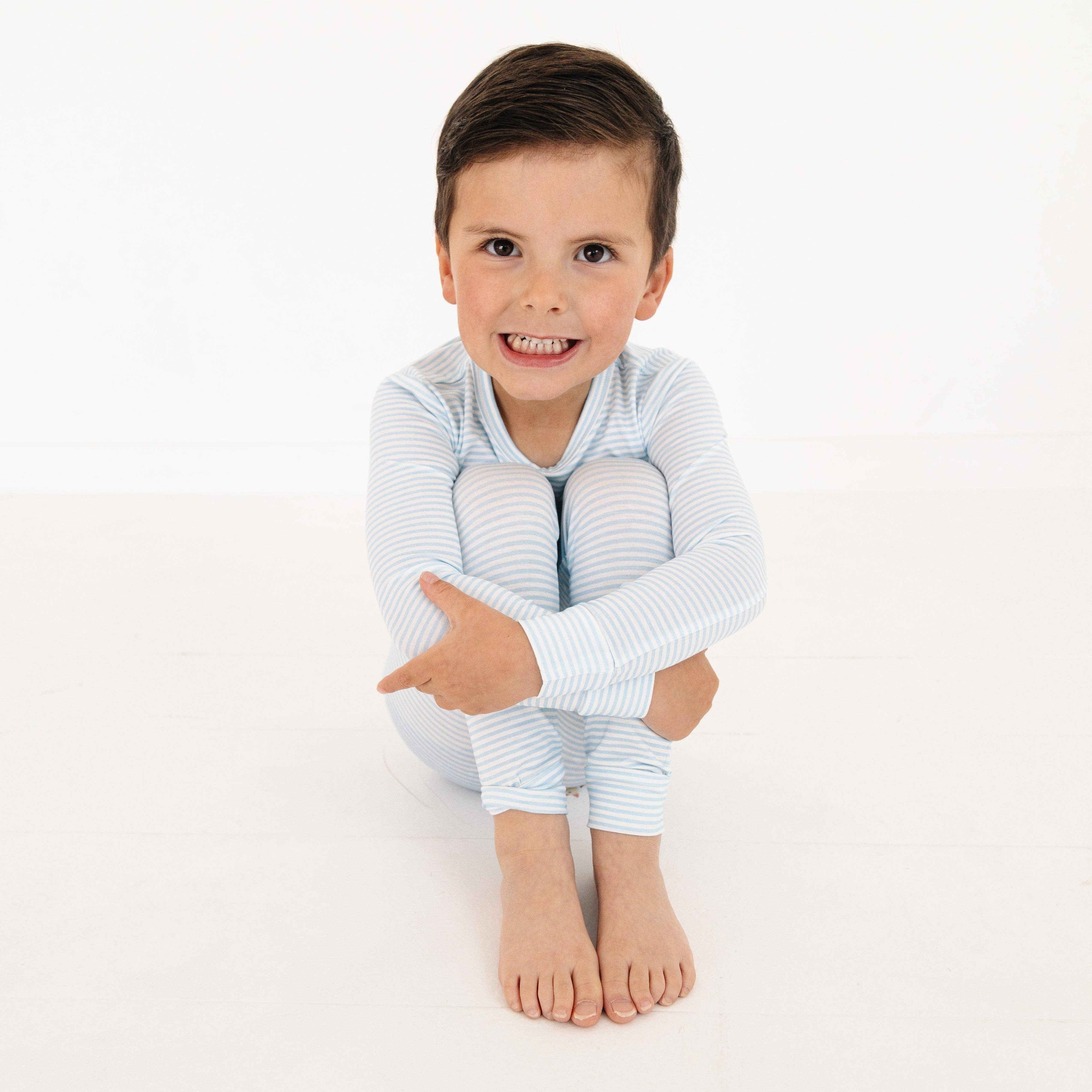Seaside Stripe Bamboo Toddler Pajama Set: 2T - Image 6