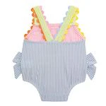 Seersucker Bow One-Piece Swimsuit - Image 2