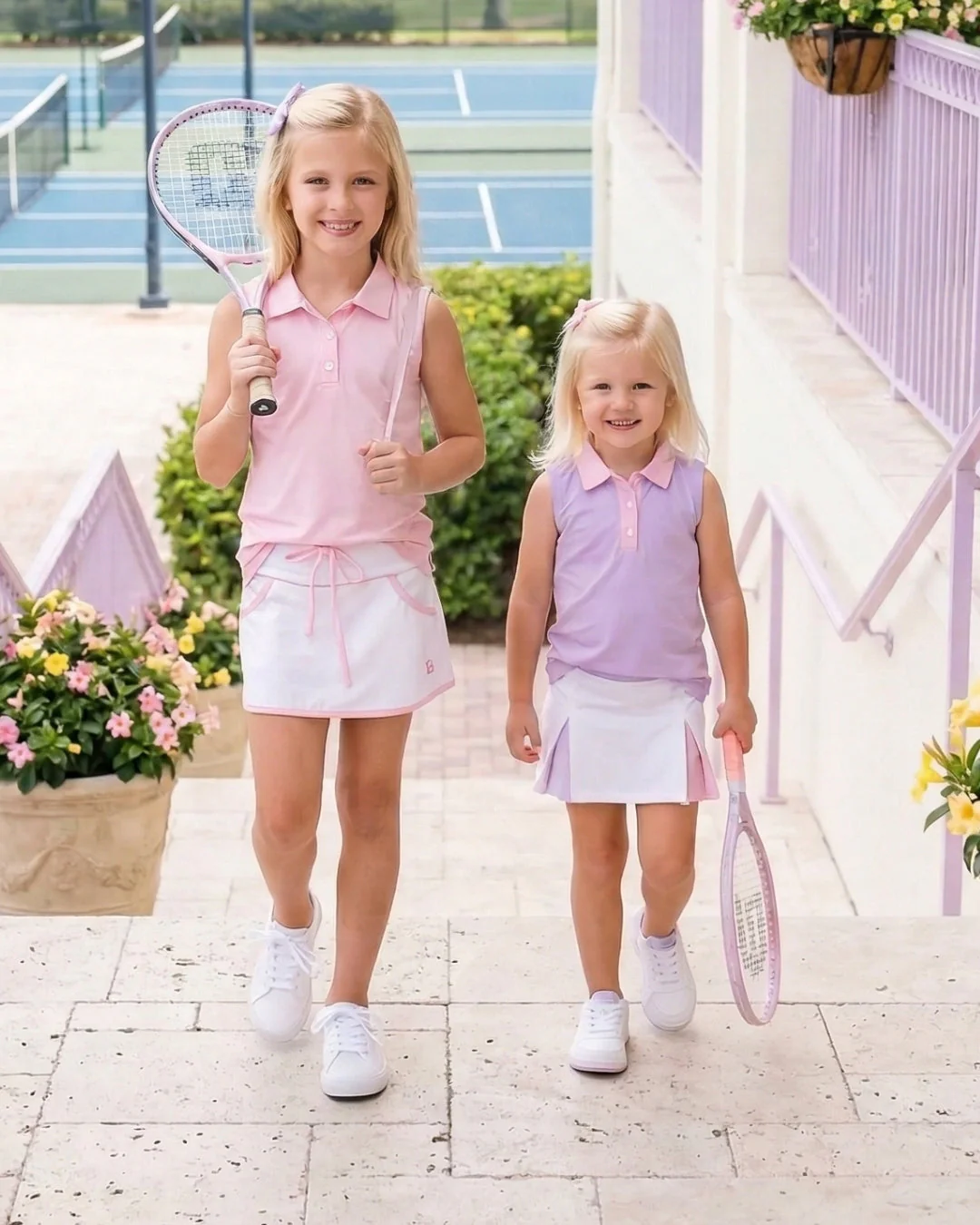 Set Athletics Courtney Skort - Pure Coconut, Cotton Candy Pink, Petal Purple - Image 2