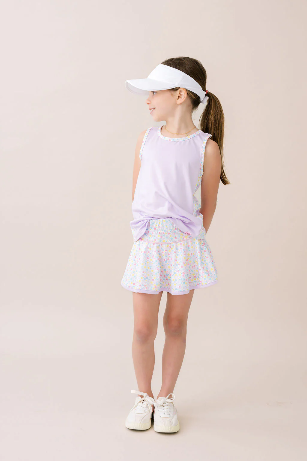 Set Athletics Quinn Skort - Sunny Day Floral, Cotton Candy Pink - Image 3
