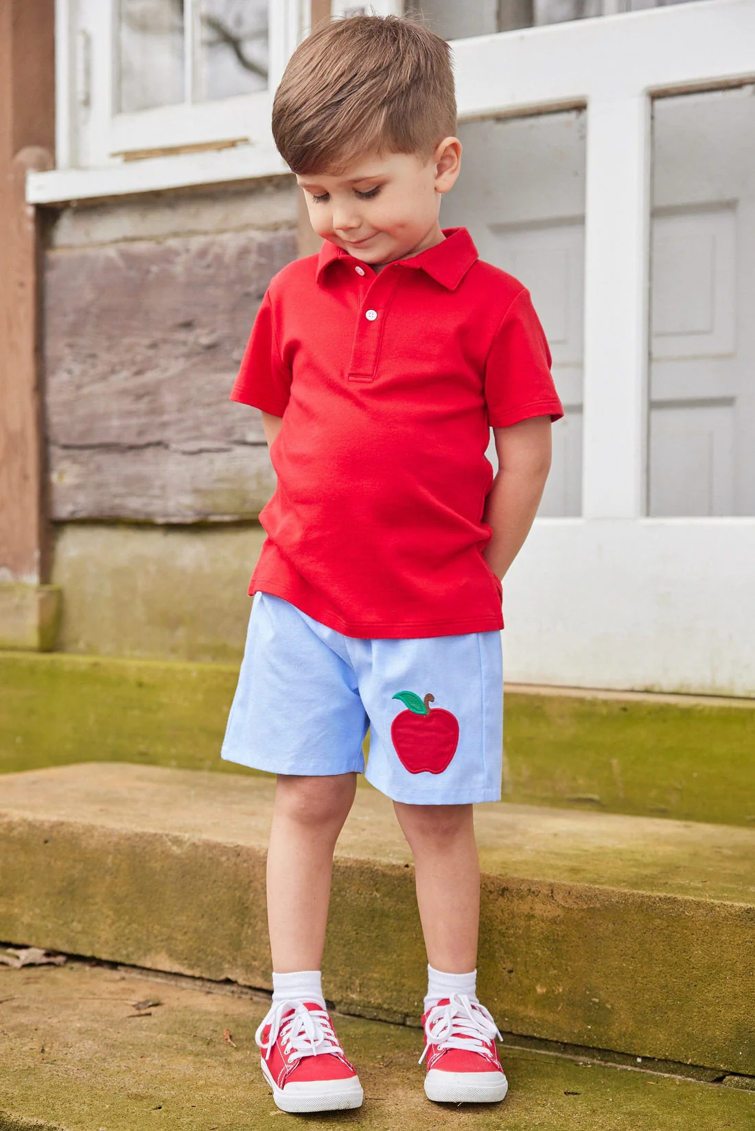 Little English Short Sleeve Polo - Red - Image 3