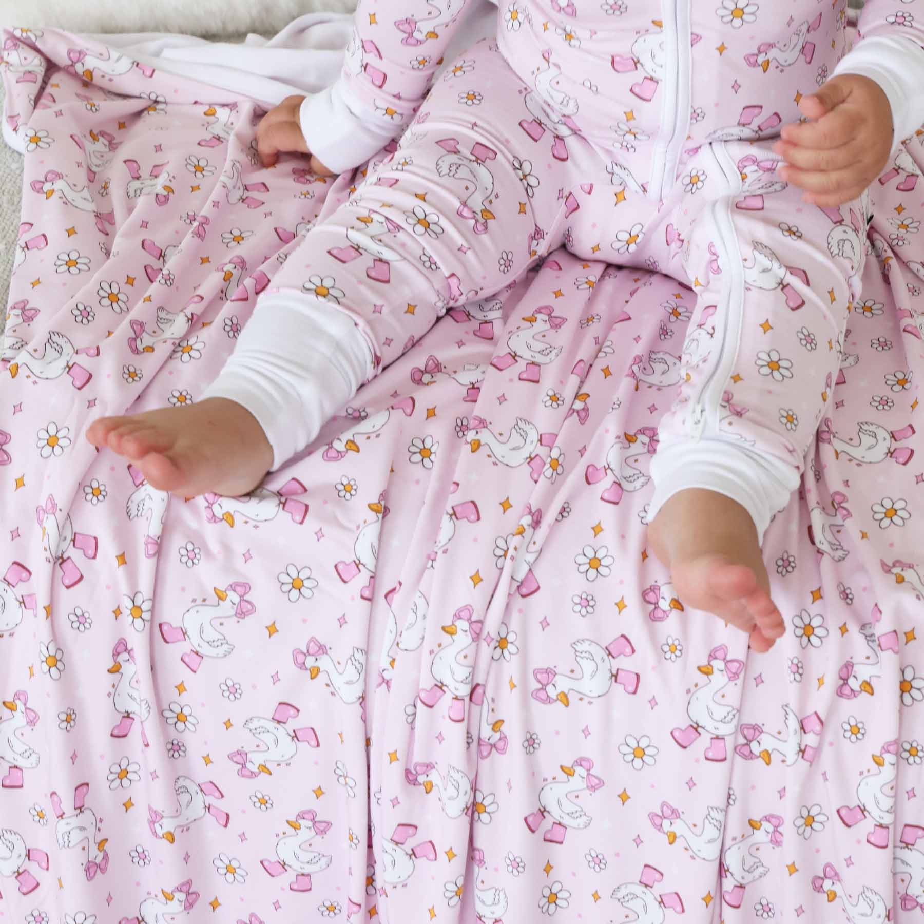 Silly Goose Convertible Zip Romper | Pink: 6-12 months - Image 14