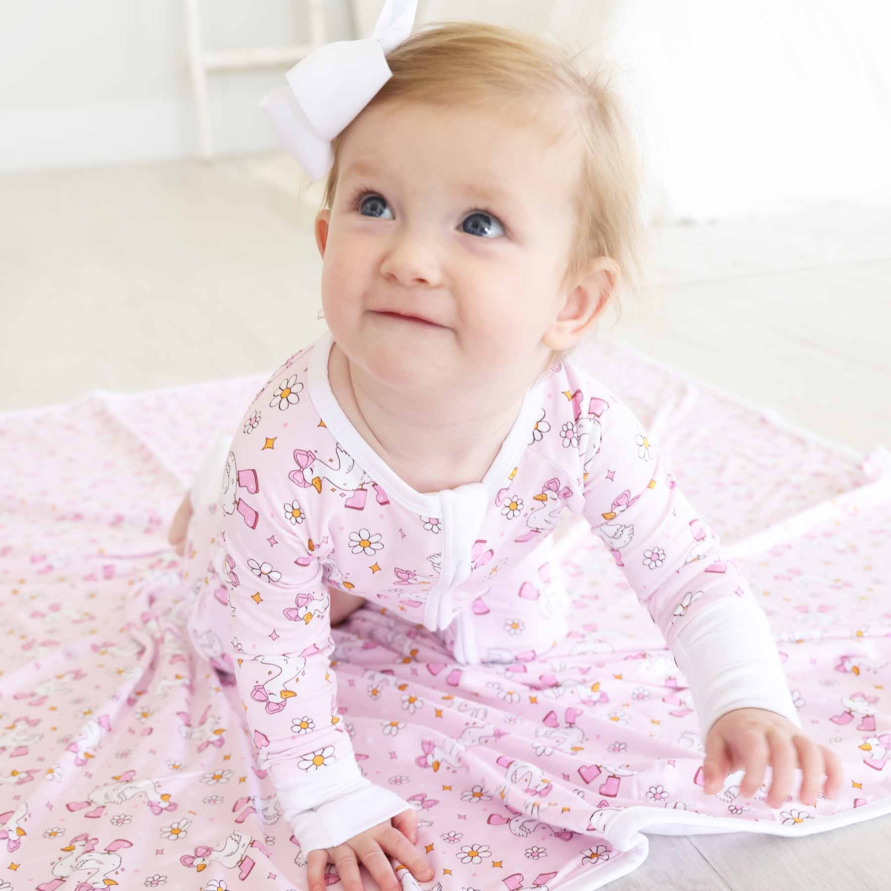 Silly Goose Convertible Zip Romper | Pink: 6-12 months - Image 15