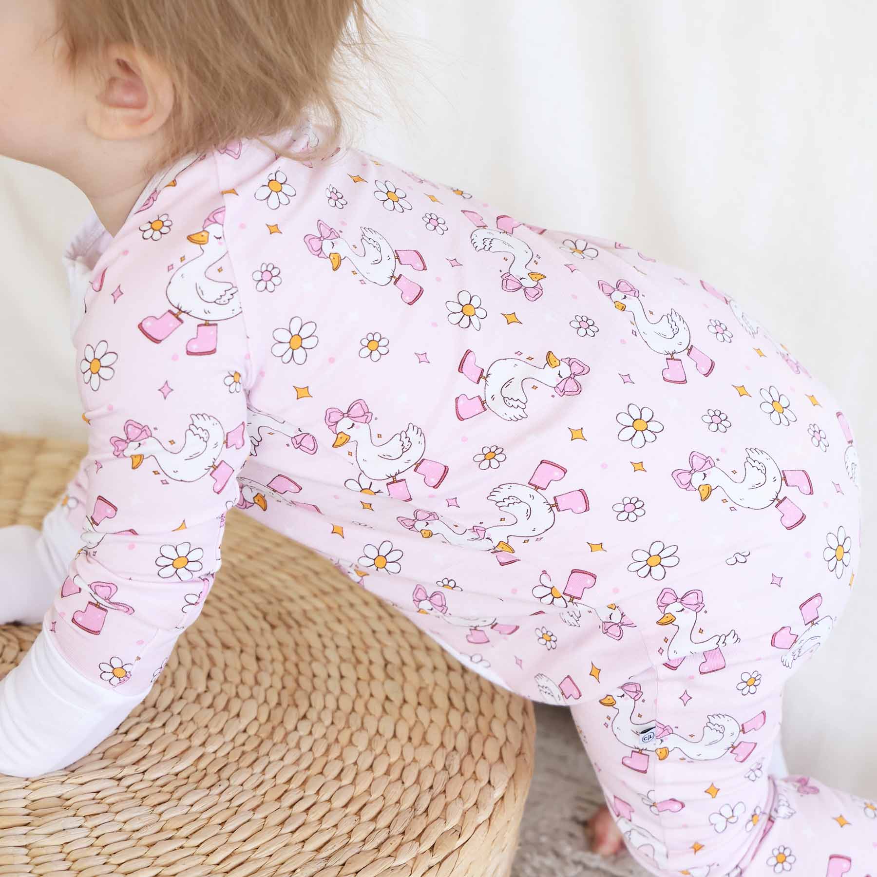 Silly Goose Convertible Zip Romper | Pink: 6-12 months - Image 16