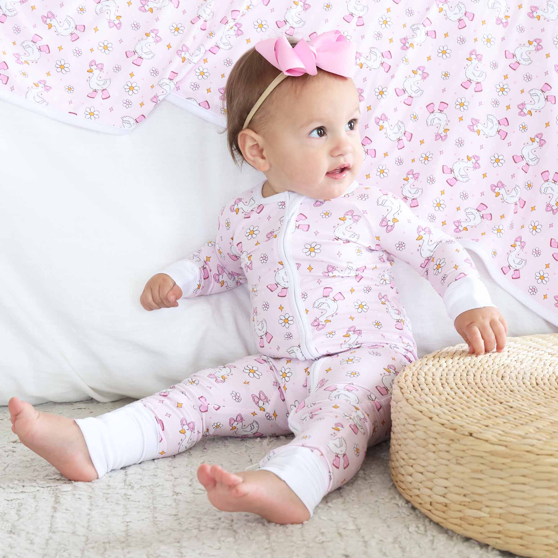 Silly Goose Convertible Zip Romper | Pink: 6-12 months - Image 5
