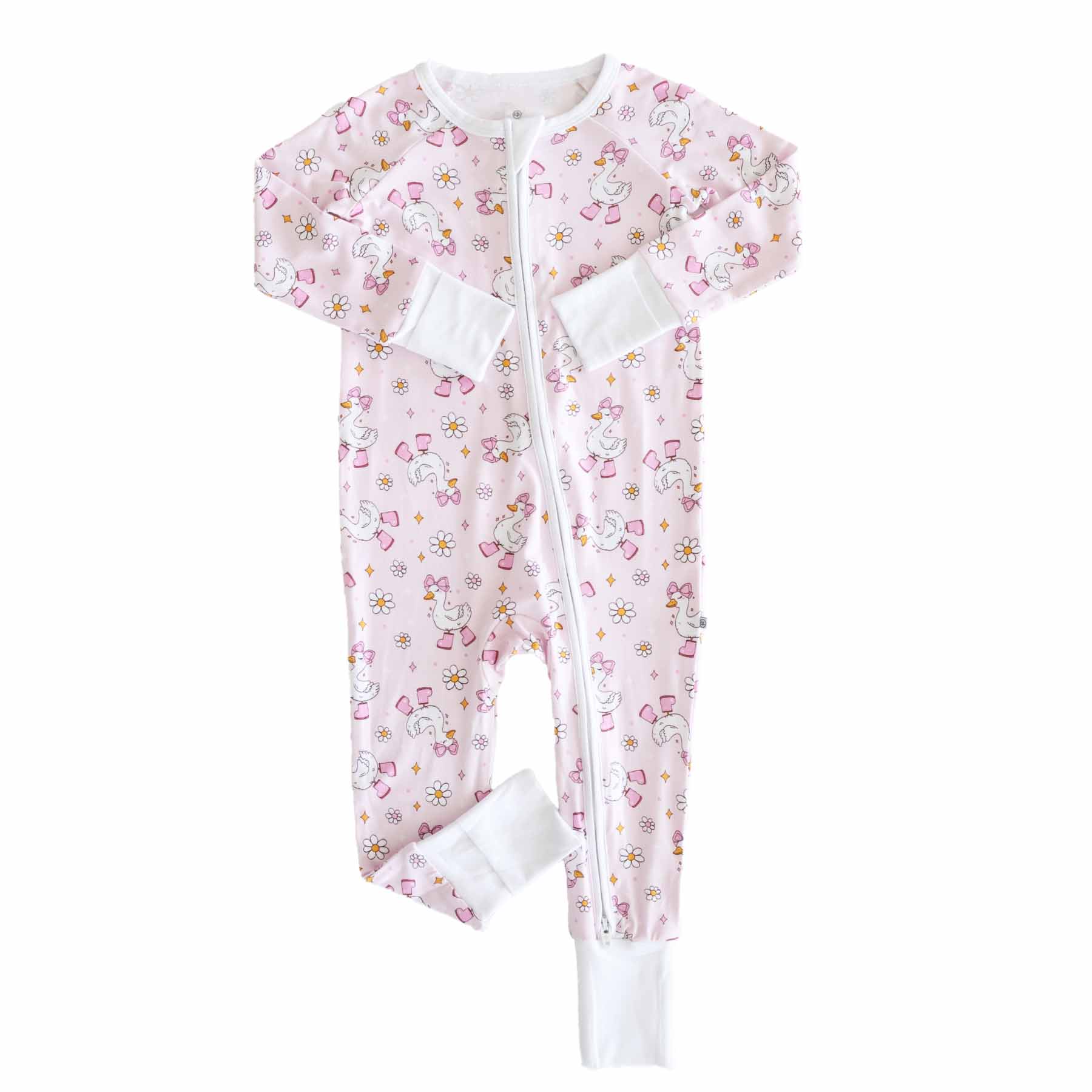 Silly Goose Convertible Zip Romper | Pink: 6-12 months - Image 7