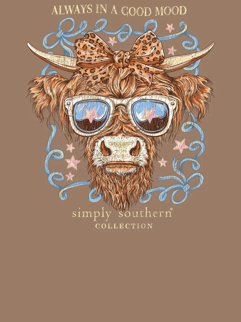 Simply Southern Girls Highland Cow T-Shirt - Image 2