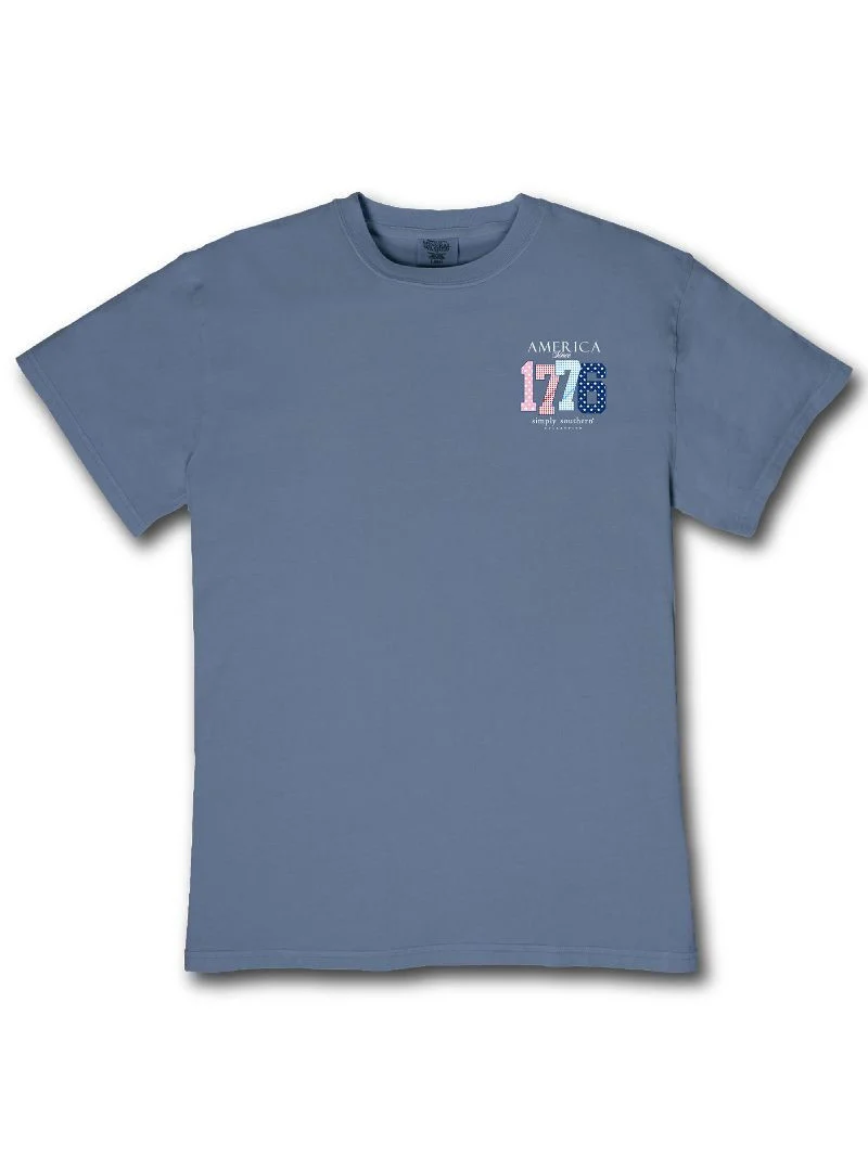 Simply Southern Girls Patriotic America 1776 T-Shirt - Image 3
