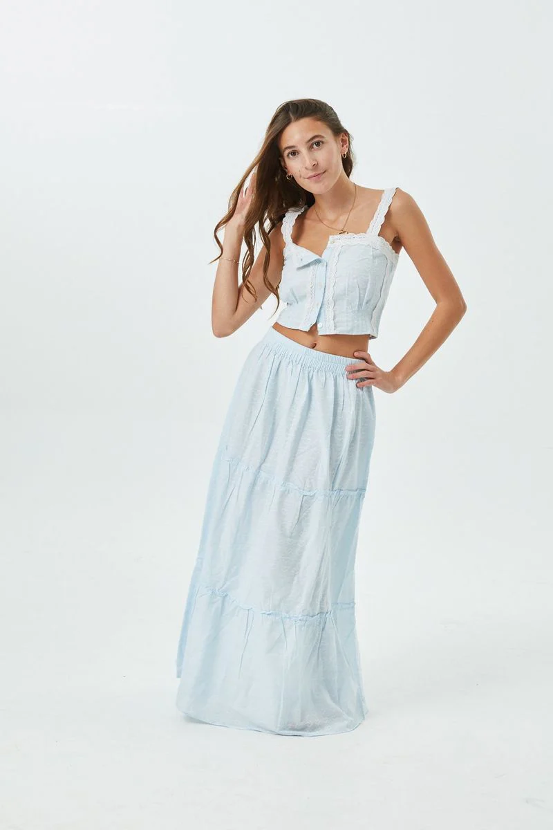 Skylar Pastel Blue Heart Tank Top - Image 2