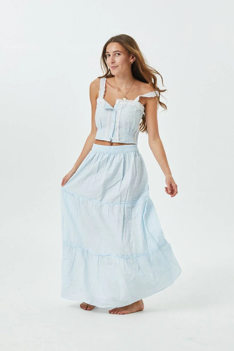 Skylar Pastel Blue Heart Tank Top - Image 3