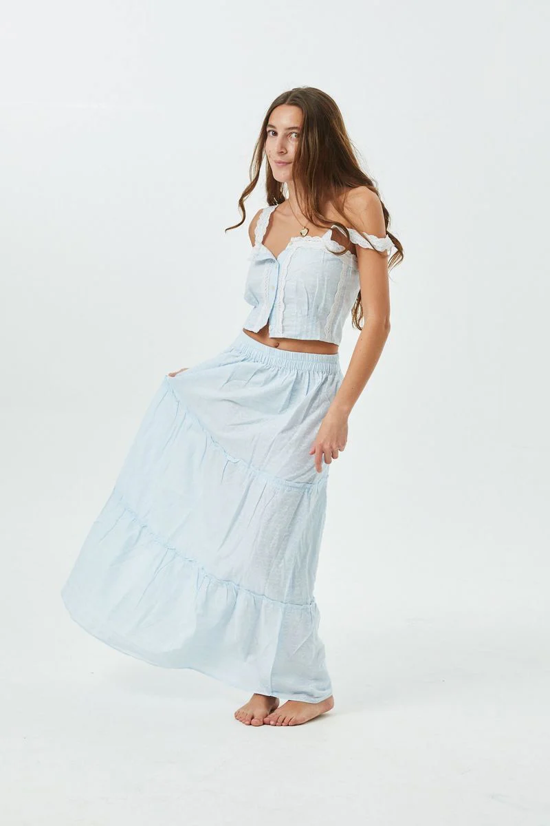 Skylar Pastel Blue Heart Tank Top - Image 4