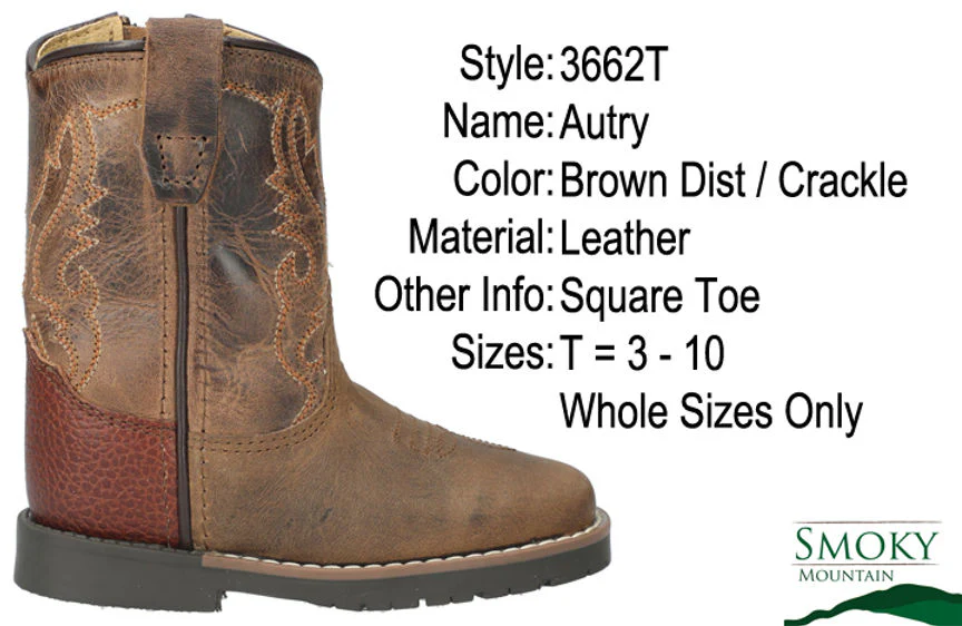 Smoky Mountain Boots - TODDLER BOYS' AUTRY WESTERN BOOTS - SQUARE TOE - Image 3