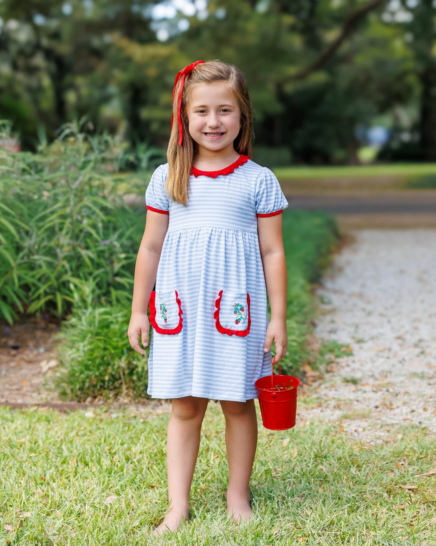 So Berry Sweet Ruffle Pocket Dress  by Jellybean by Smock Candy - Image 2